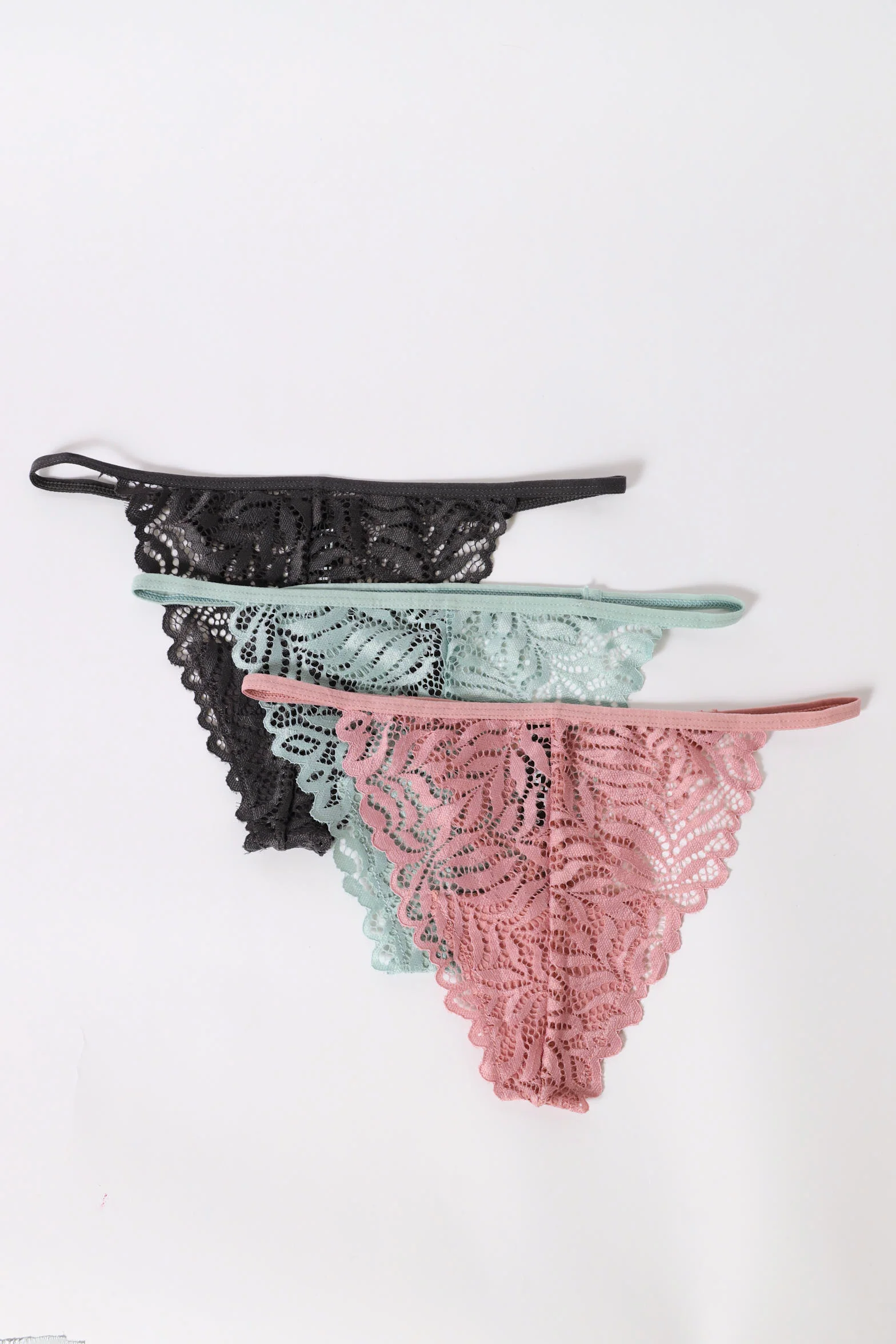 3 Pack Lace G-String - Multi
