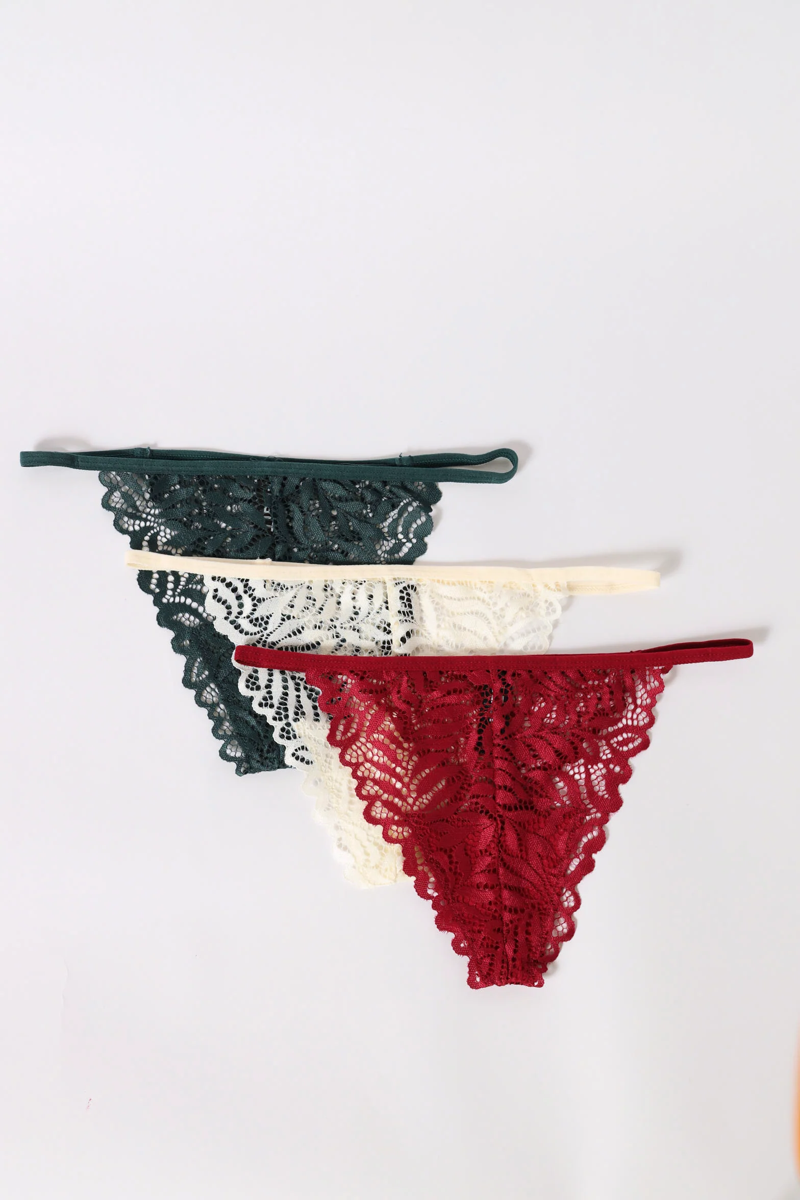 3 Pack Lace G-String - Multi