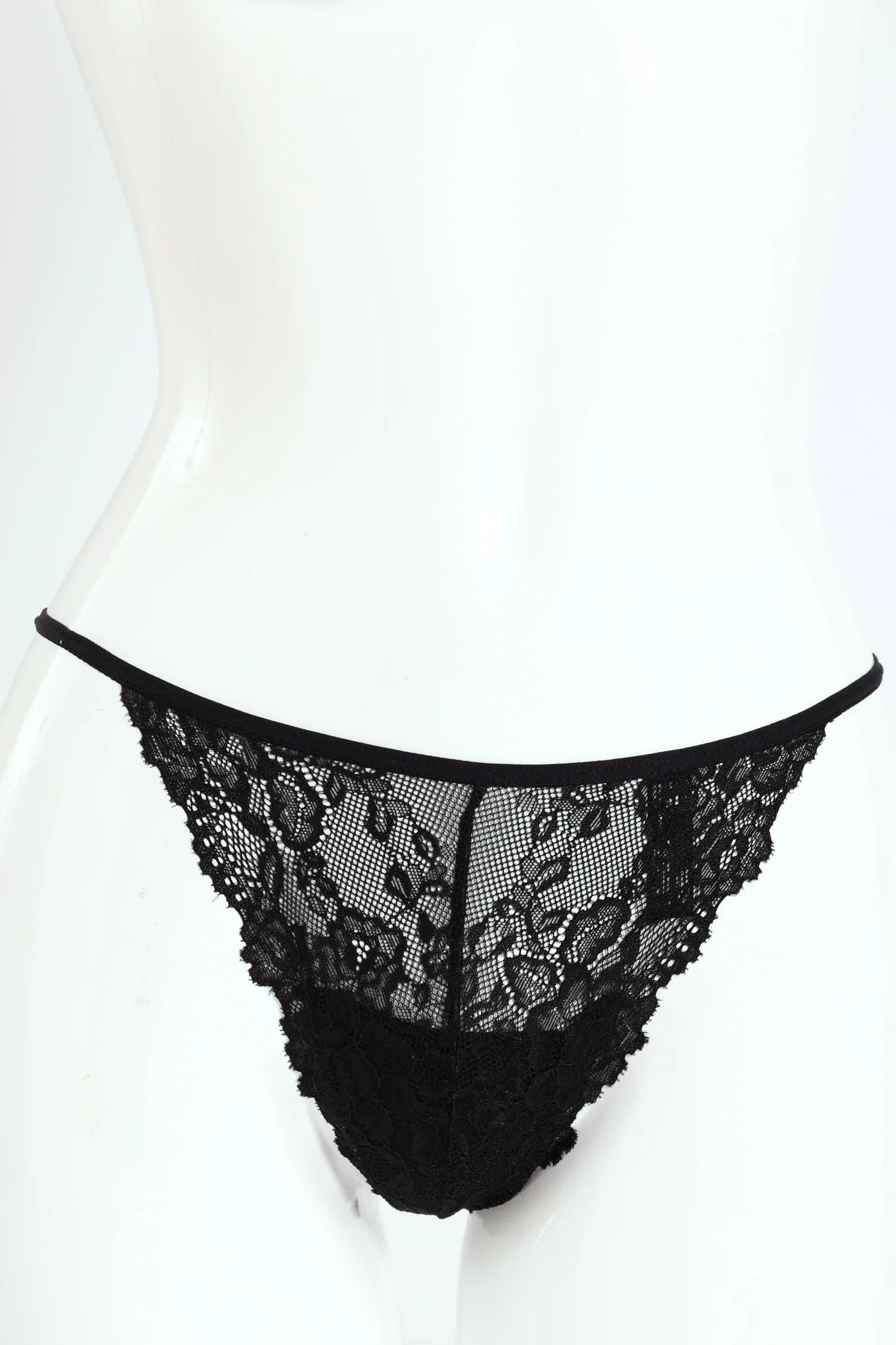 3 Pack Lace G-String Panties - Blue/Black