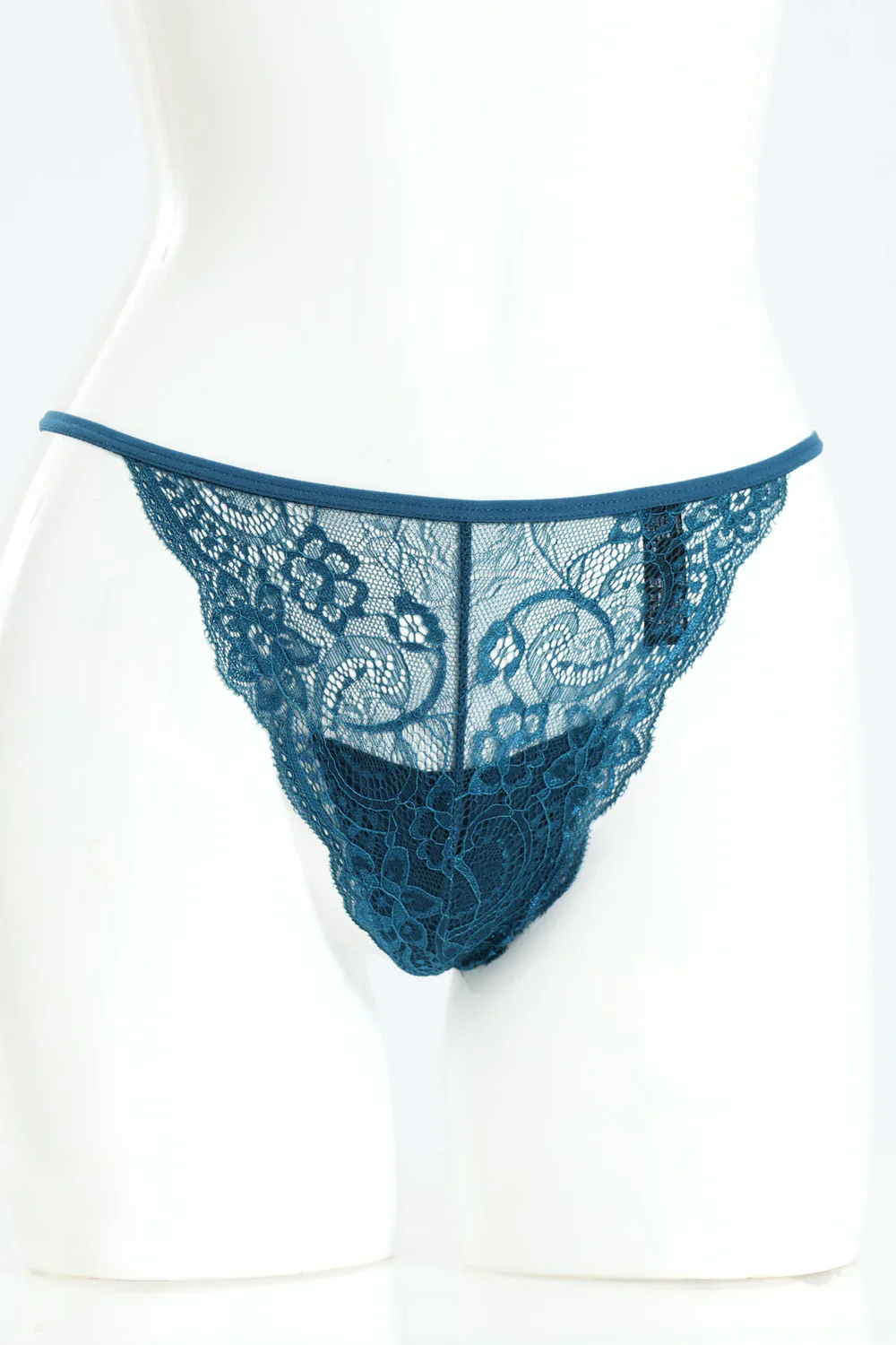 3 Pack Lace G-String Panty - Rhubarb/Legion/Black - Image 2