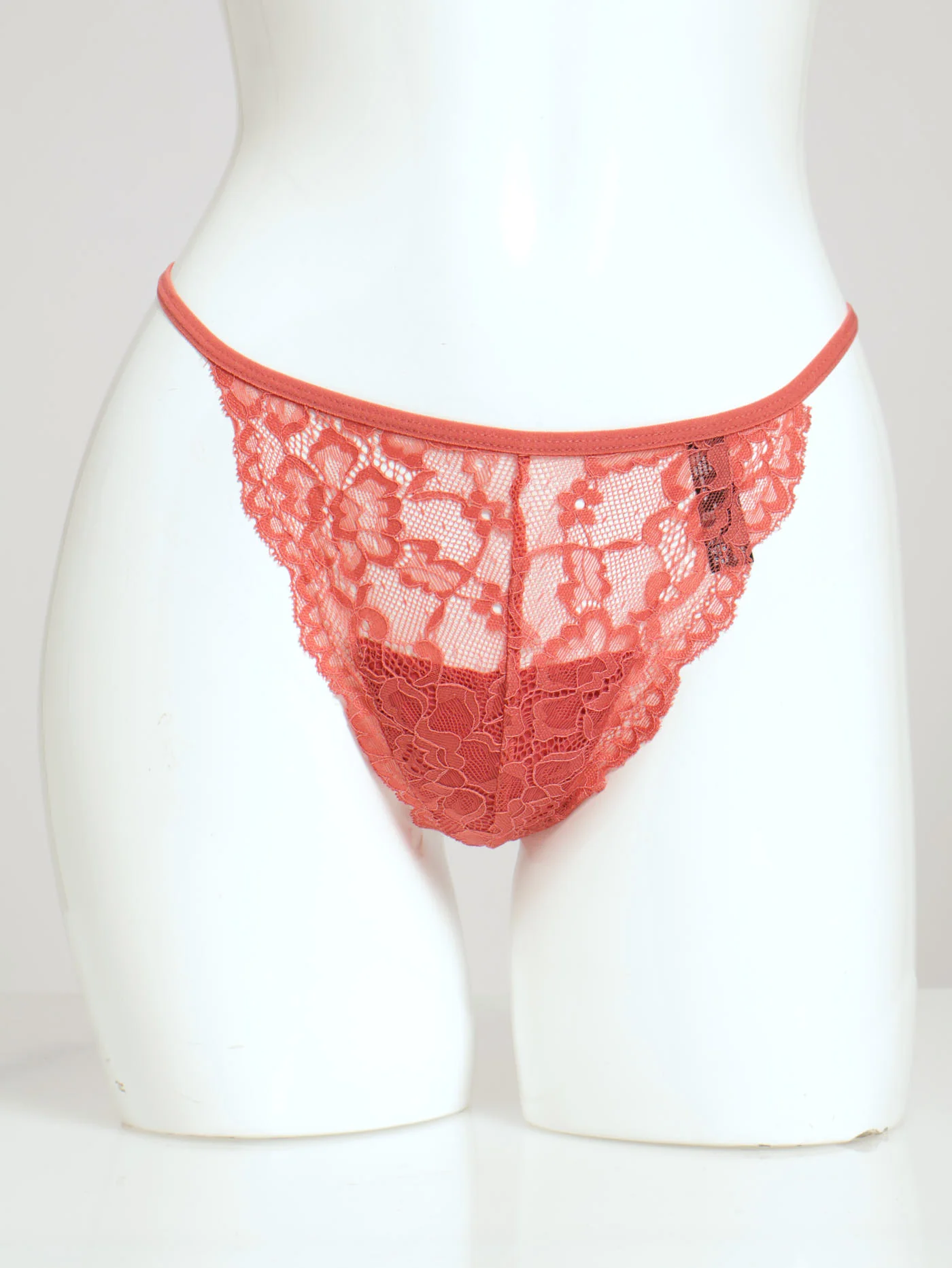 3 Pack Lace G-String - Wistful Mauve/Mineral Red/Black