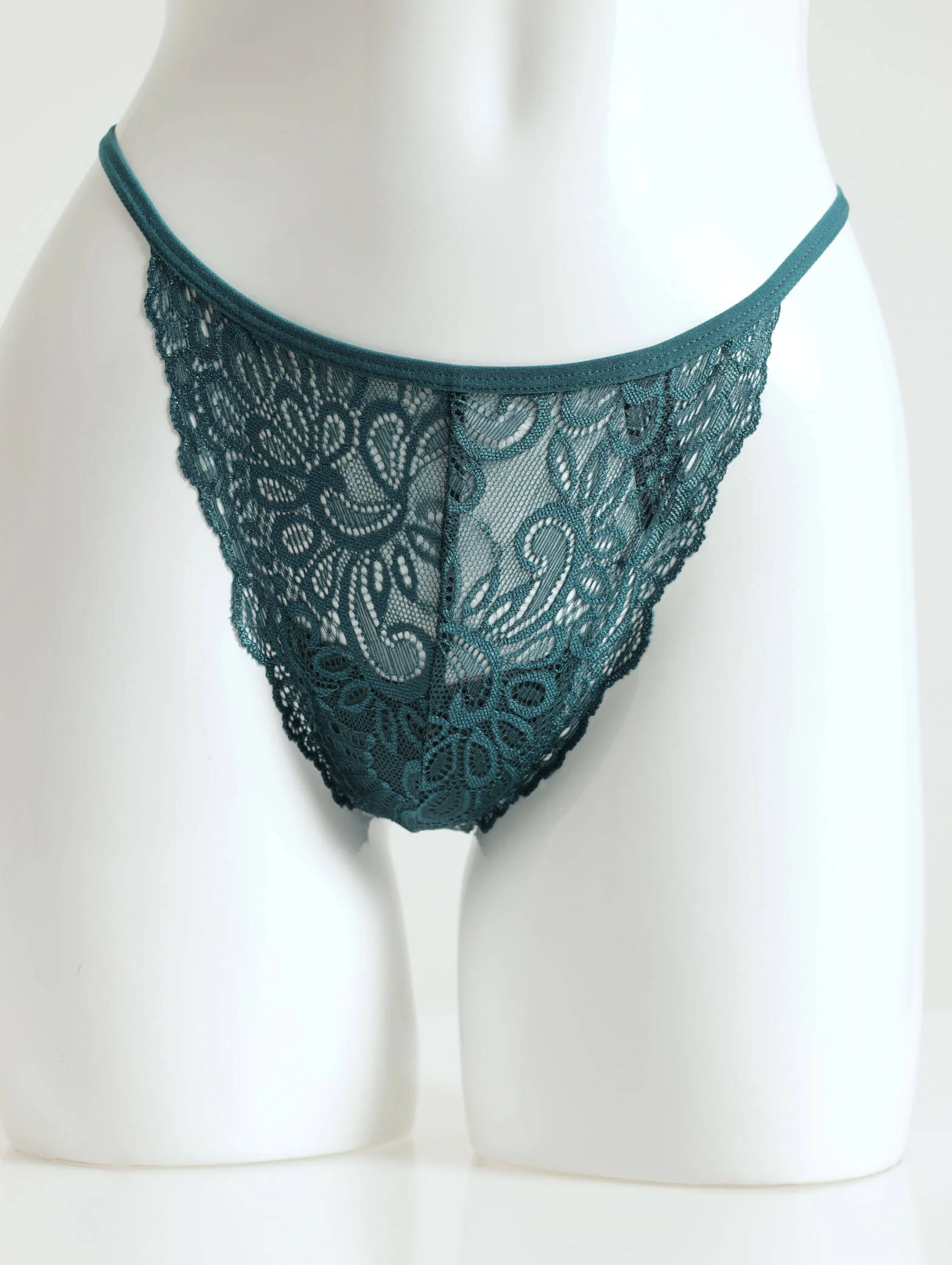 3 Pack Lace G-Strings - Celestial/Deep Teal/Black - Image 2