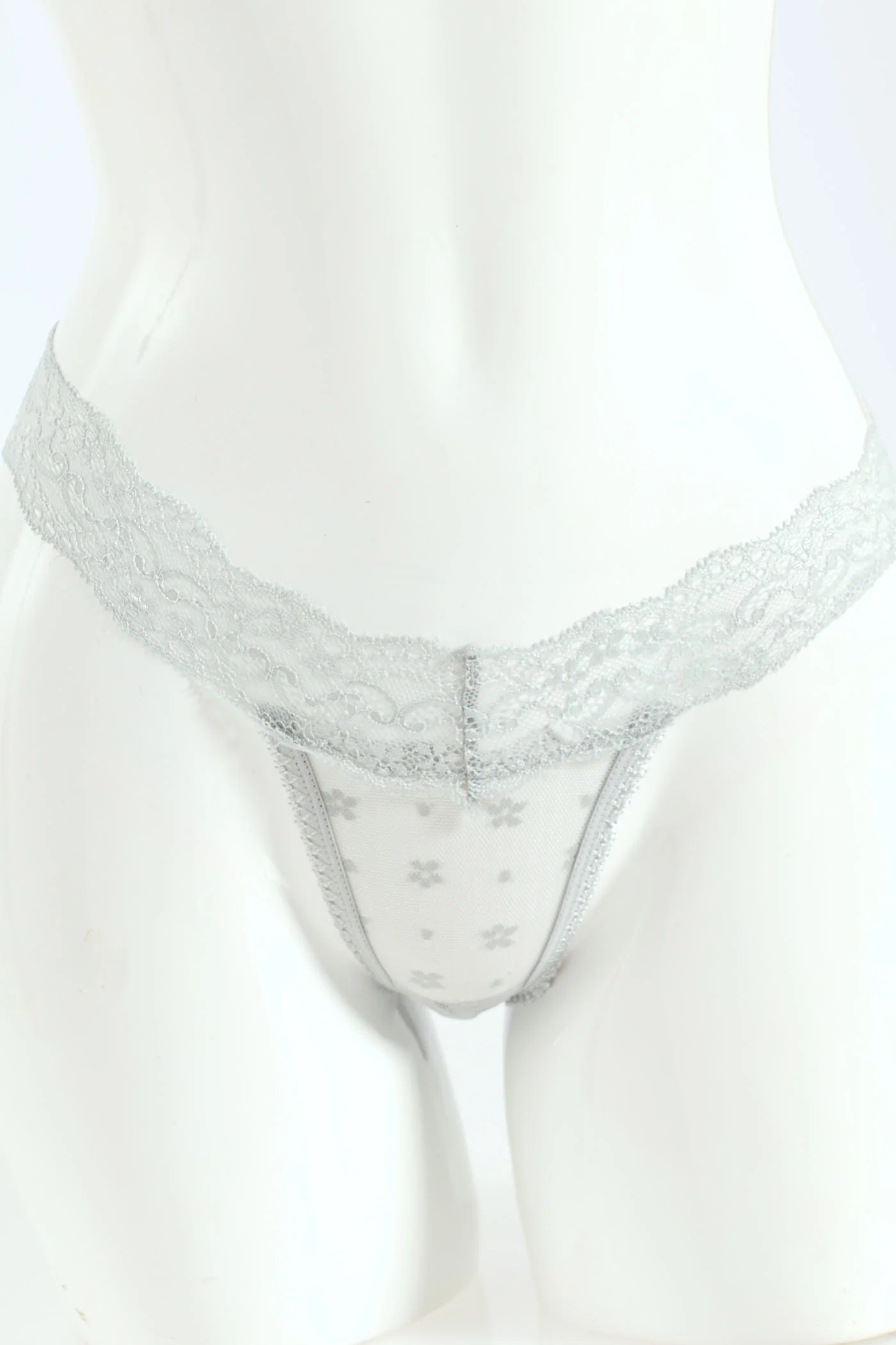 3 Pack Lace Thong - Pearl/Lyons Blue/Black - Image 2