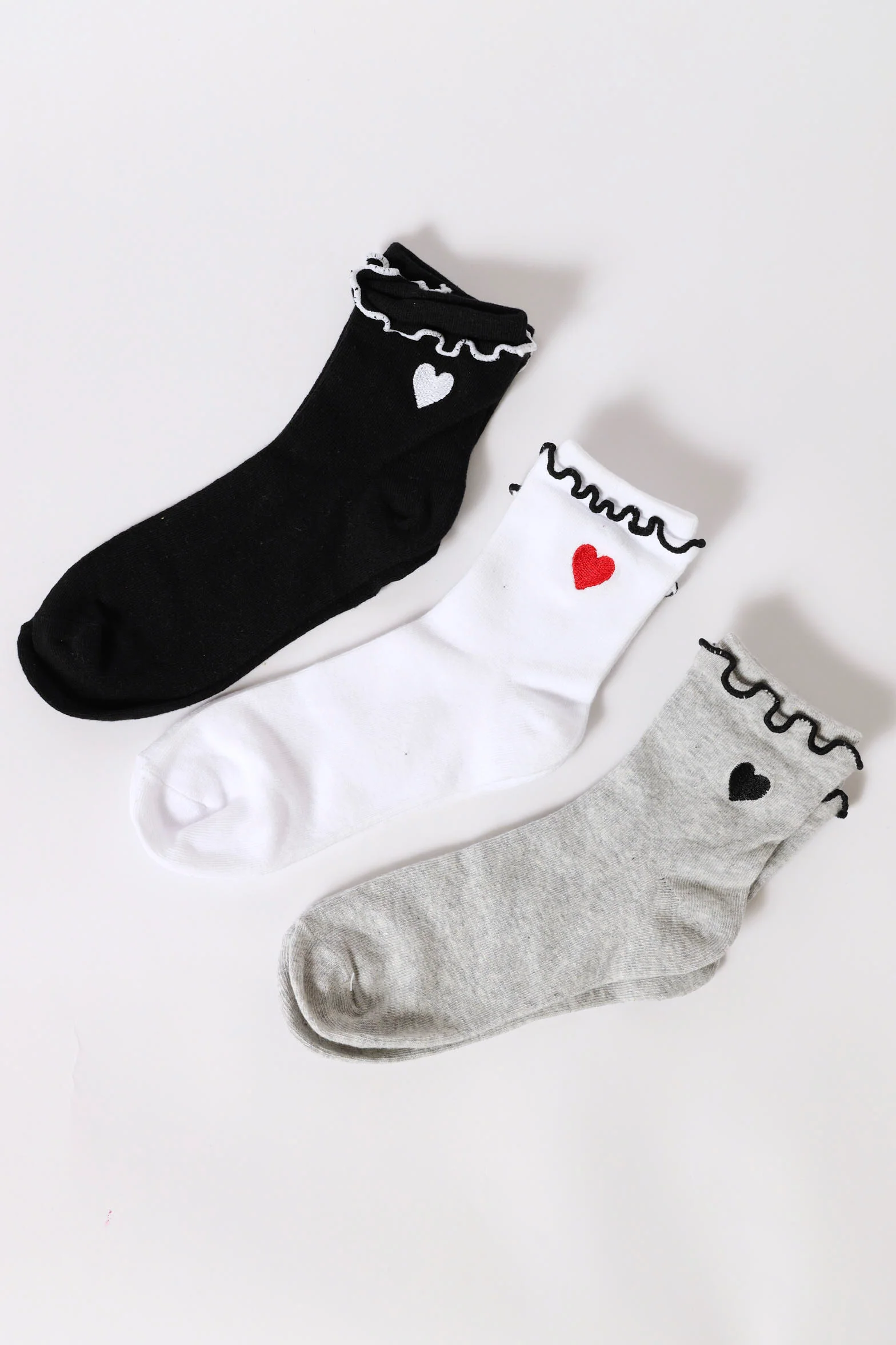 3 Pack Love Embroidery Trainer Liner - Multi
