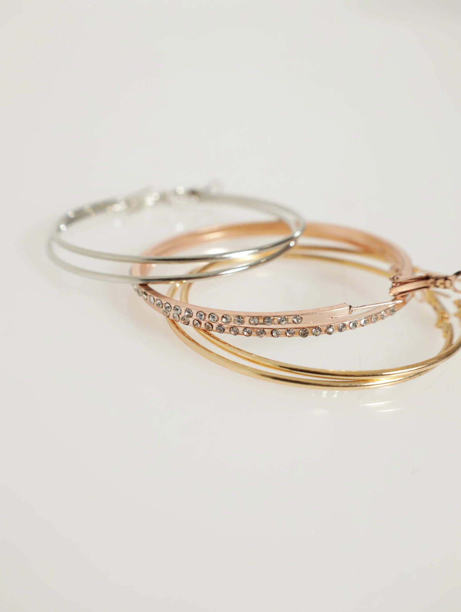 3 Pack Medium Hoop Earings