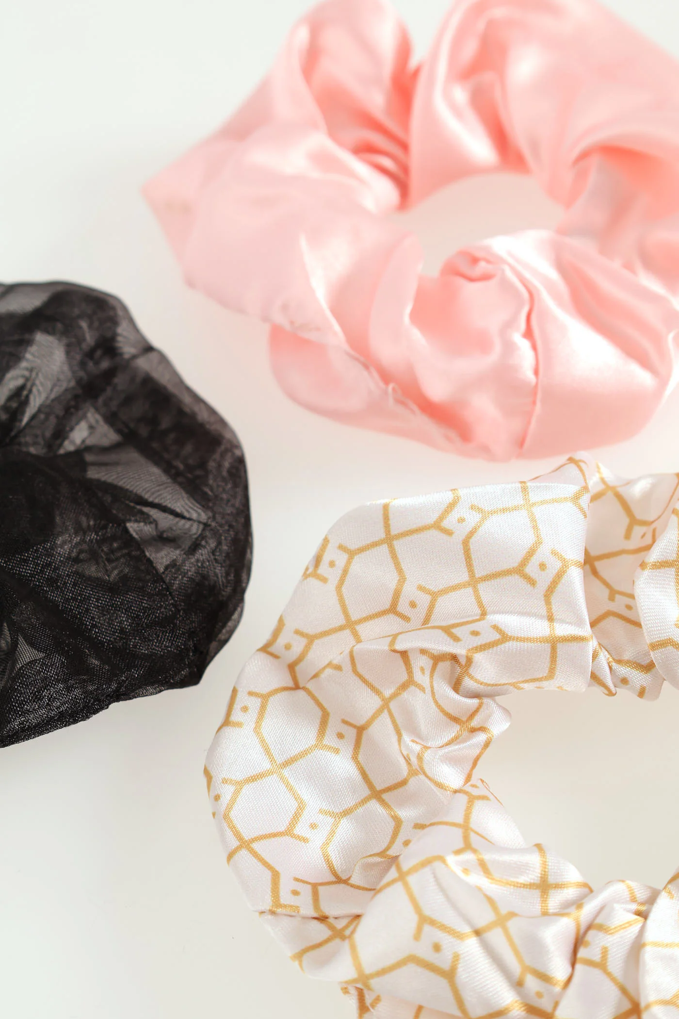 3 Pack Monogram Scrunchies - Multi - Image 2