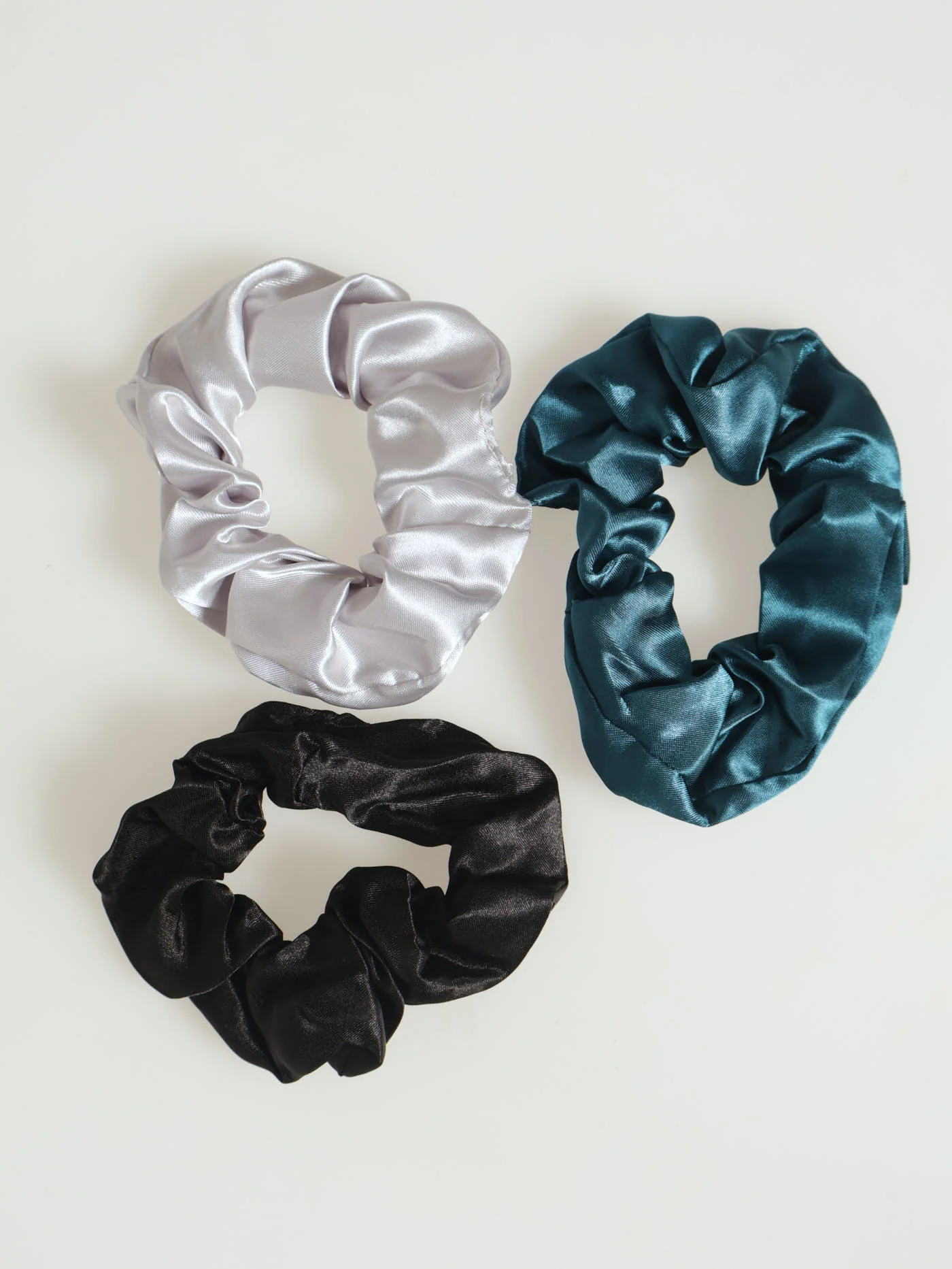 3 Pack Satin Scrunchies