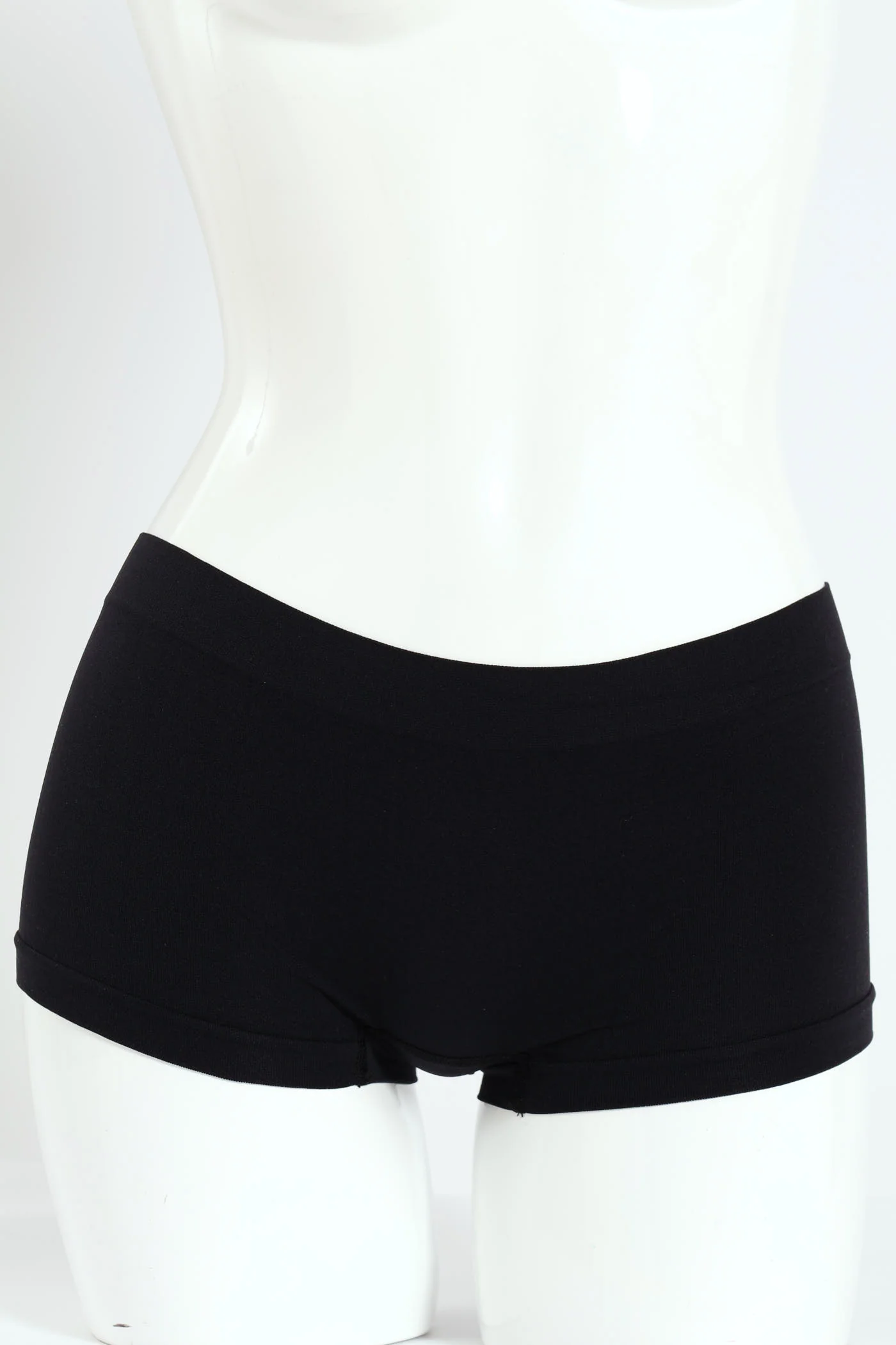 3 Pack Seamless Boyleg Panties - Red/Fudge/Black - Image 3