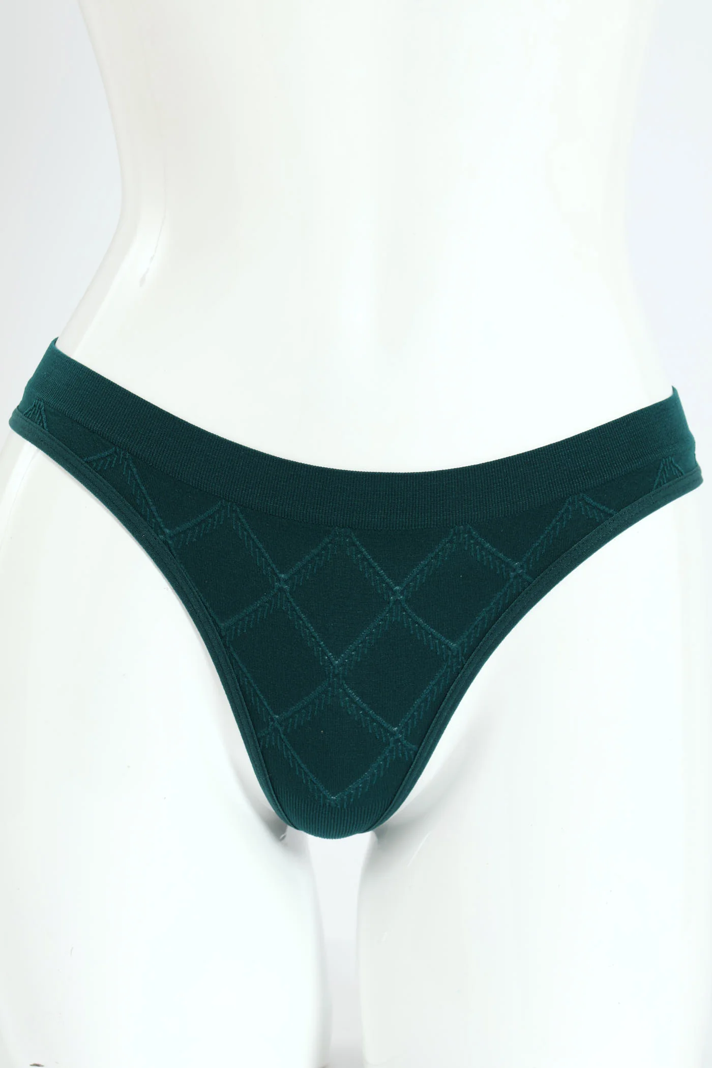 3 Pack Seamless G-String Panties - Deep Teal/Fudge/Naval - Image 4
