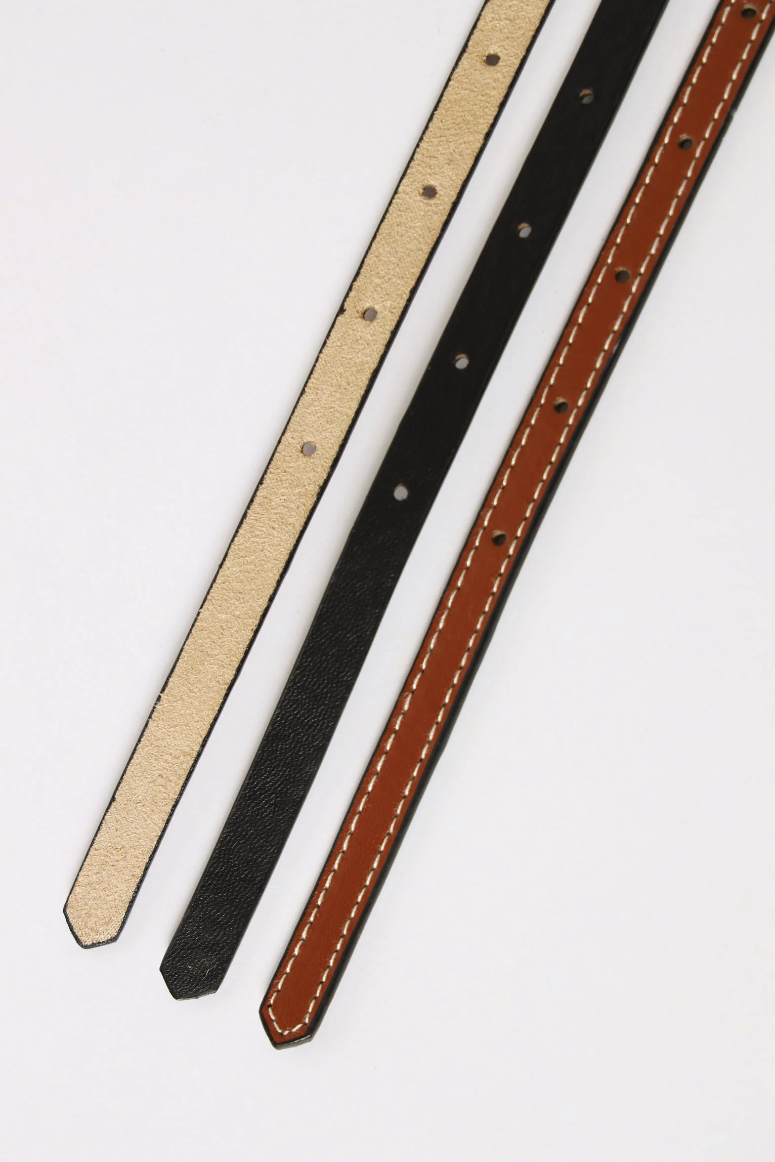 3 Pack Skinny Belts - Black - Image 2