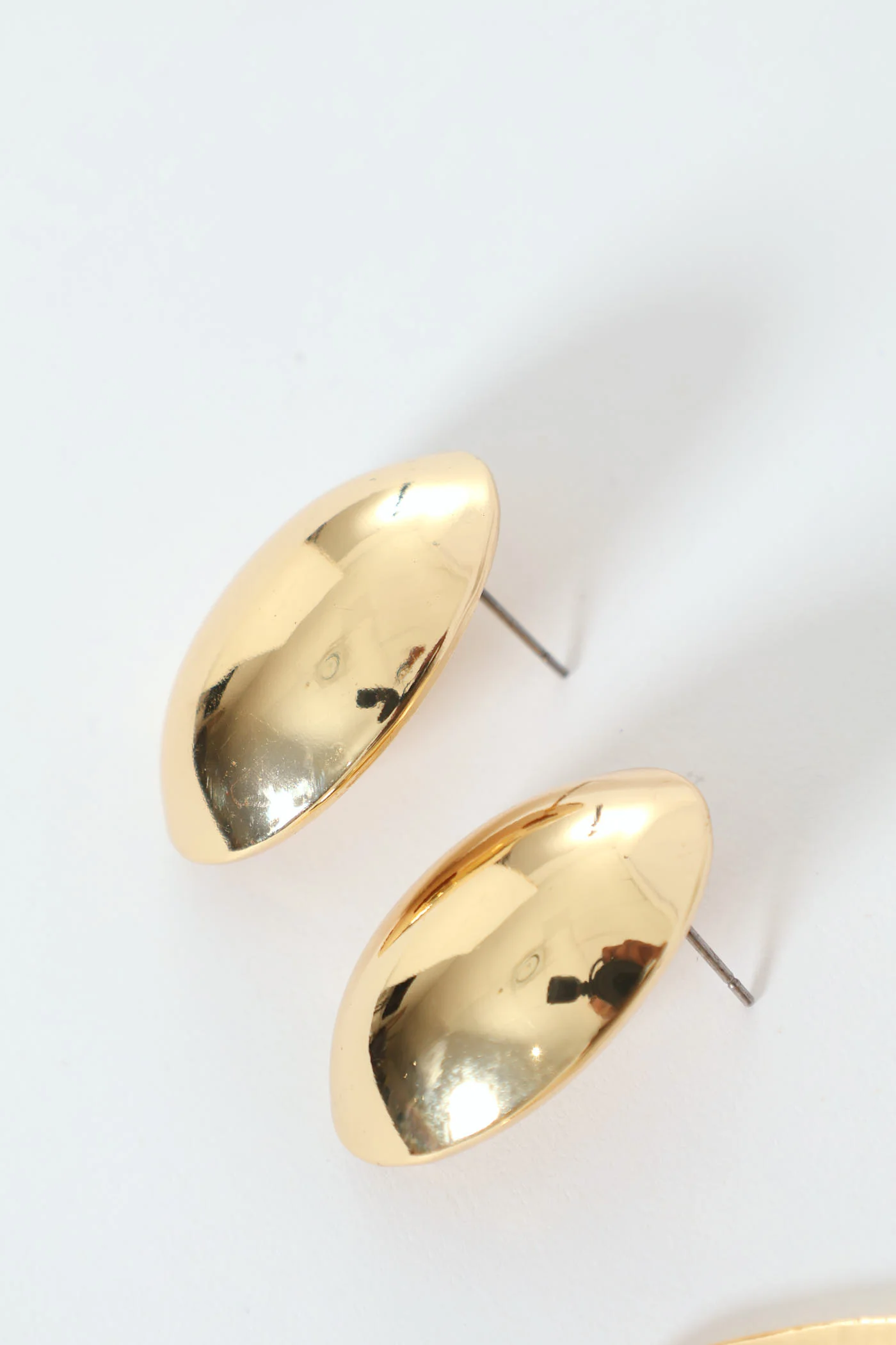 3 Pack Statement Oval & Hoop Earrings - Gold - Image 3