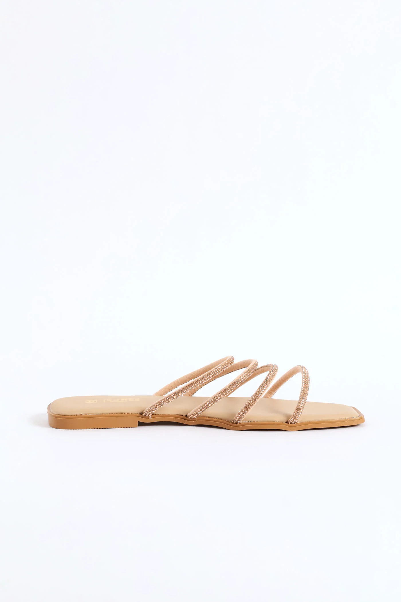 4 Diamante Strap Sandal - Rose Gold