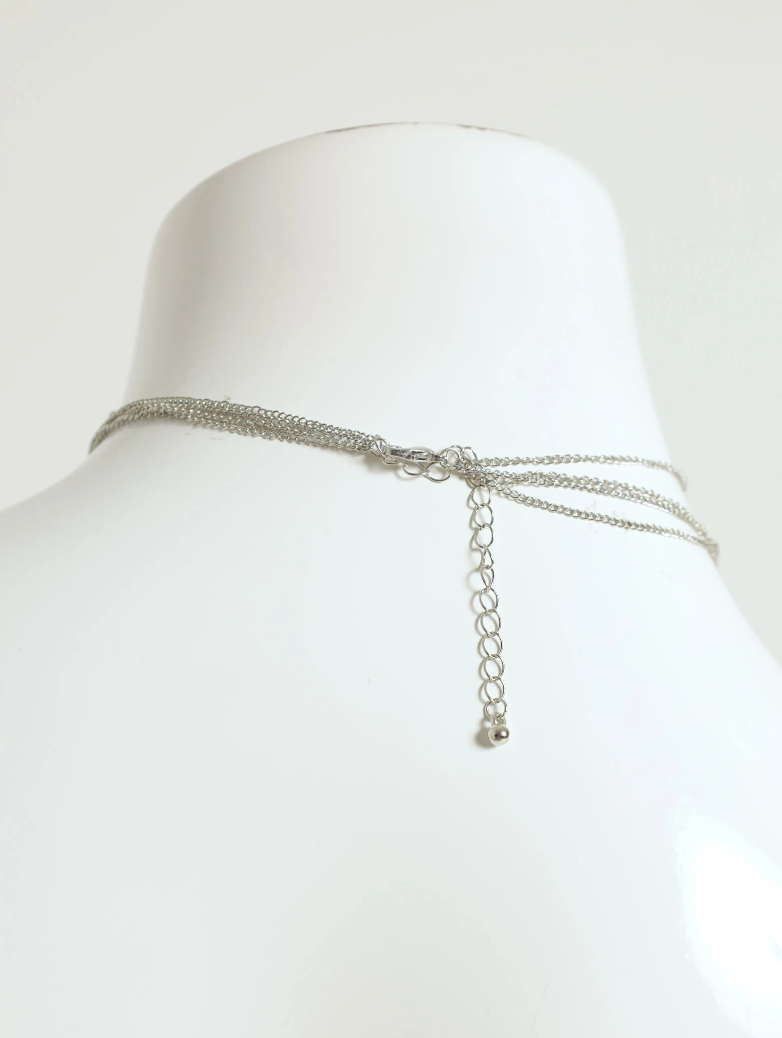 4 Layer Diamante Butterfly Necklace - Image 3