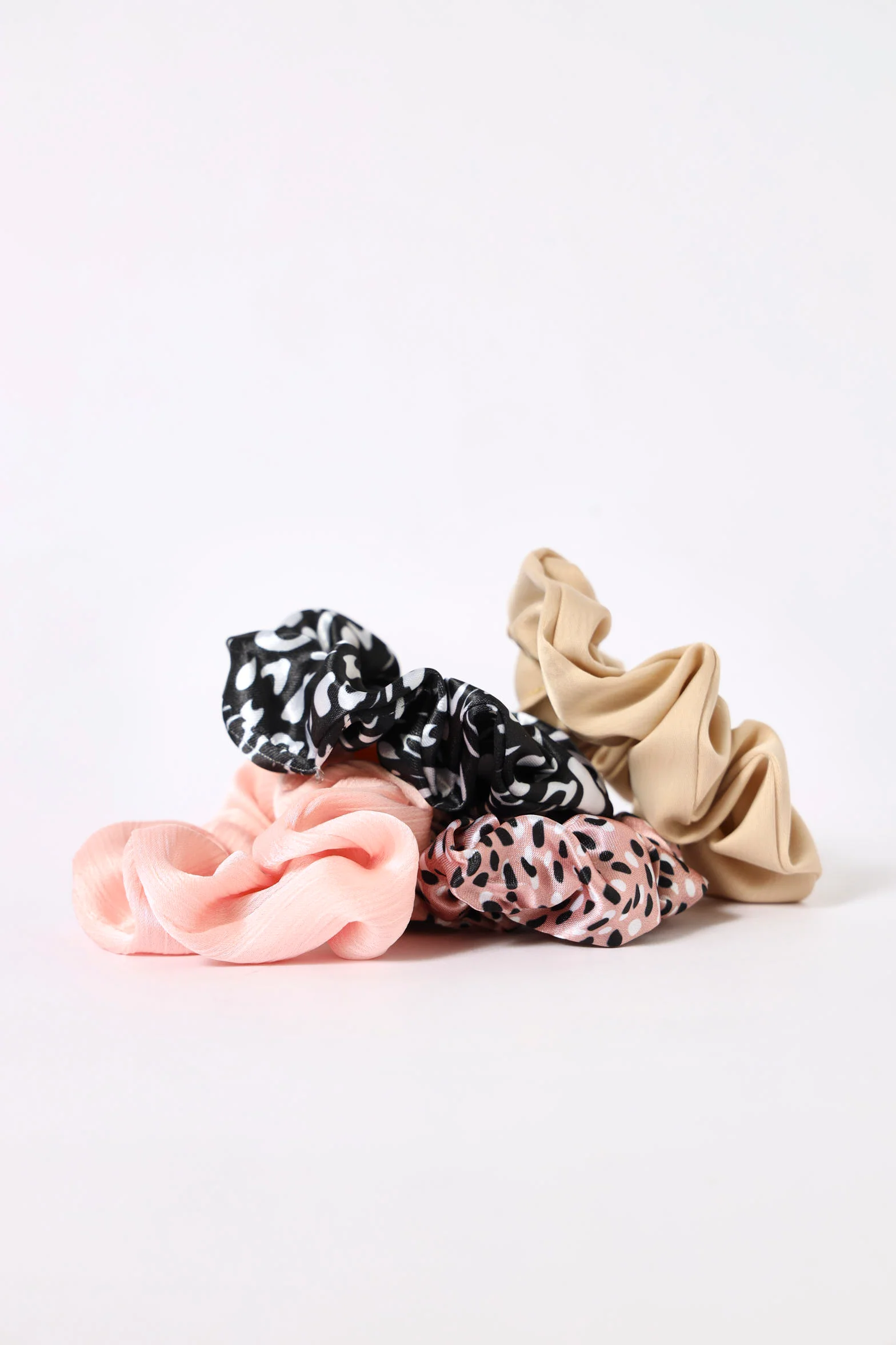4 Pack Thin Scrunchies - Multi