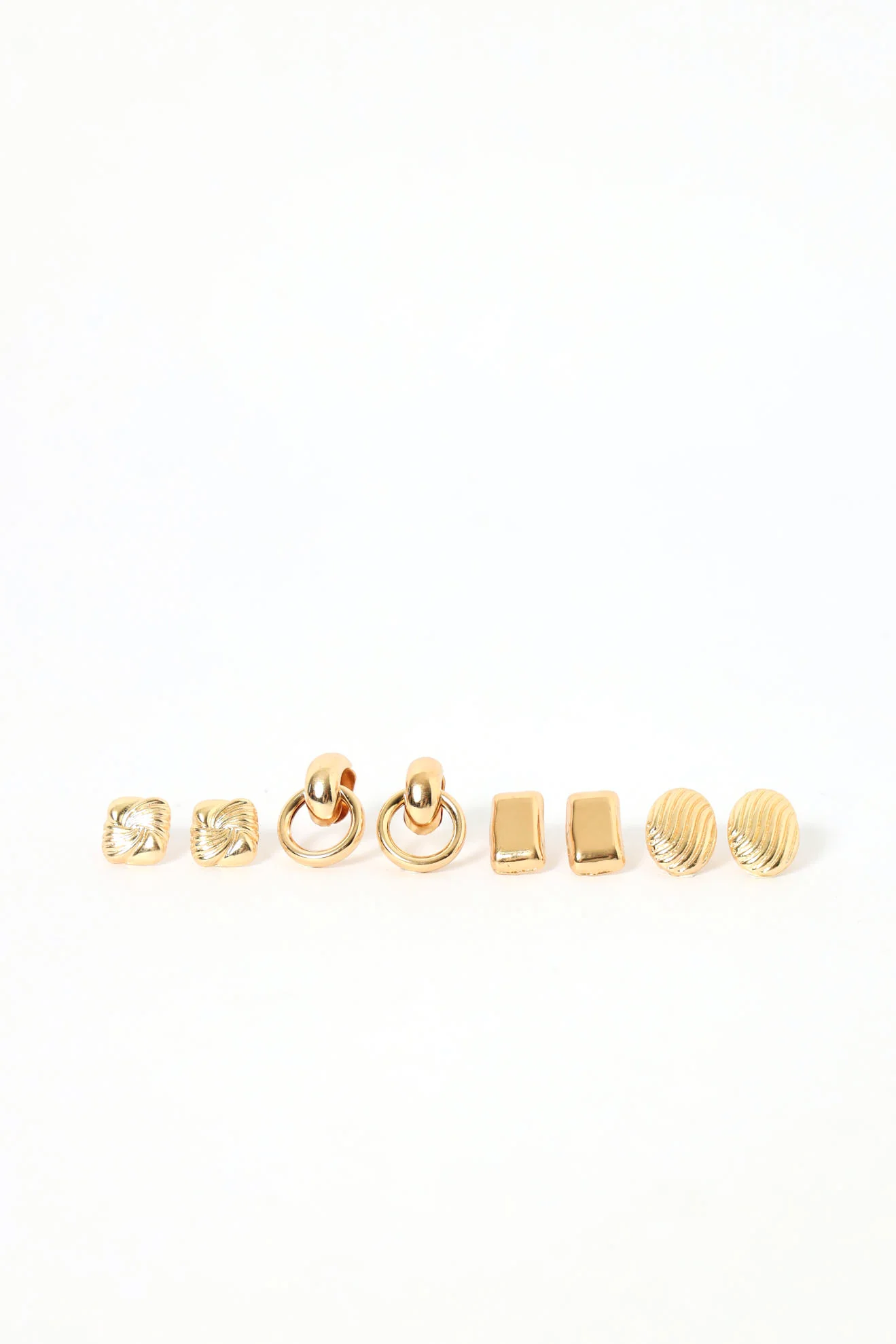 4 Pack Variety Earrings - Gold