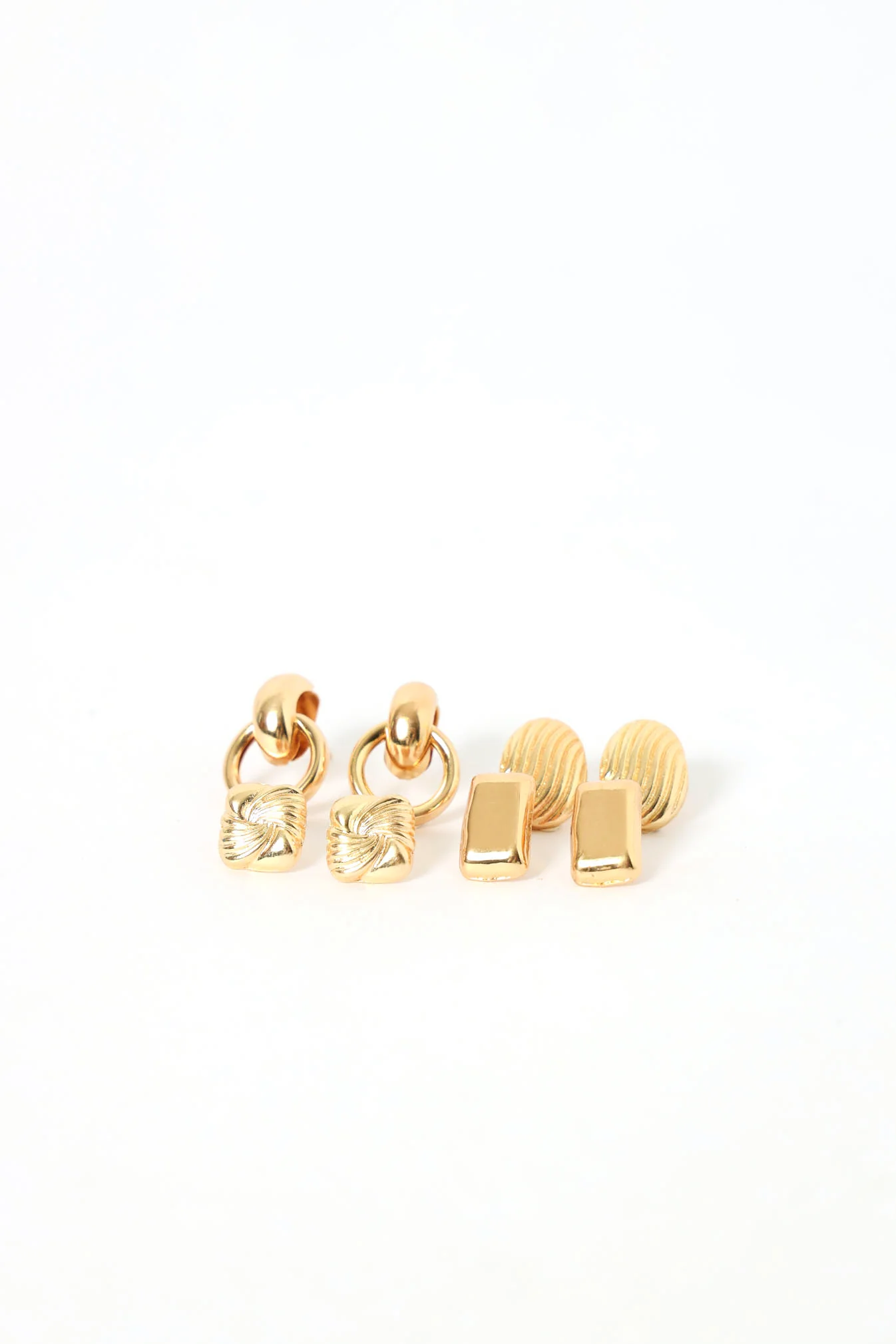 4 Pack Variety Earrings - Gold - Image 3