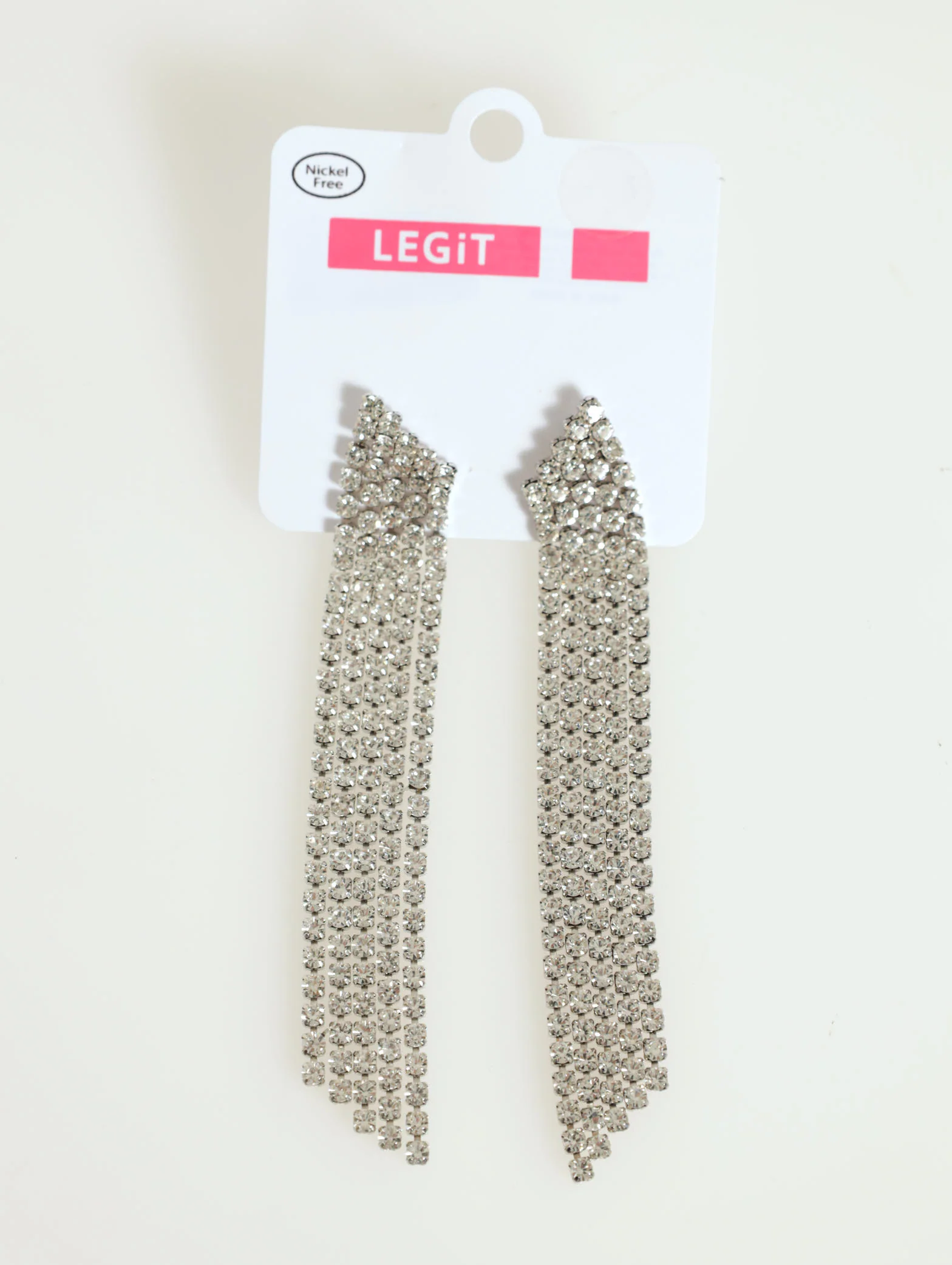 5 Diamante Strand Chandelier Earring