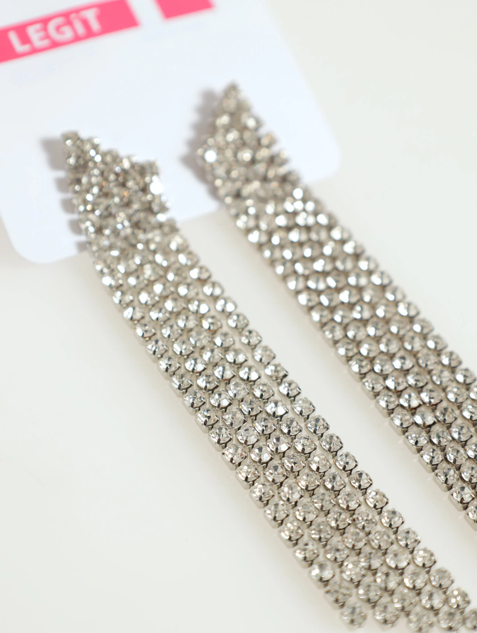 5 Diamante Strand Chandelier Earring - Image 2