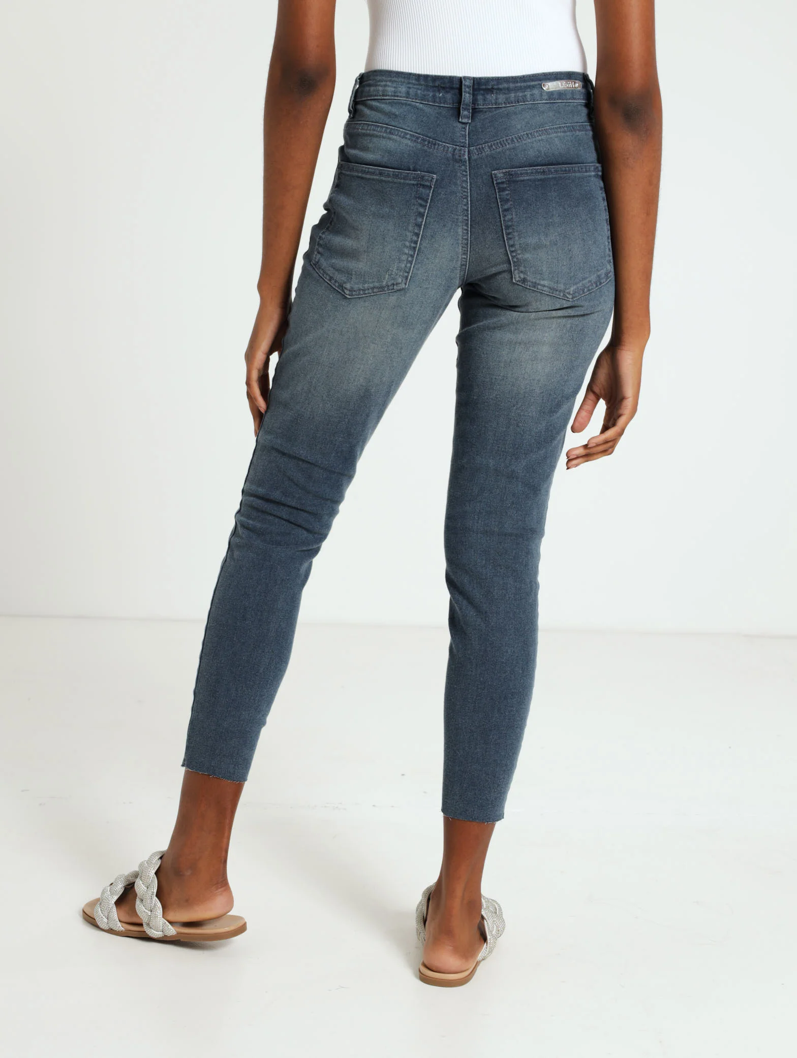 Abraised Blue Black Skinny Jean - Image 3