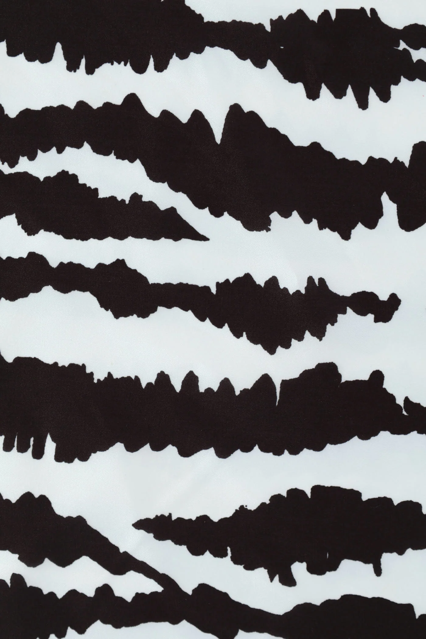 Abstract Zebra Printed Satin Scarf - Black/White - Image 2