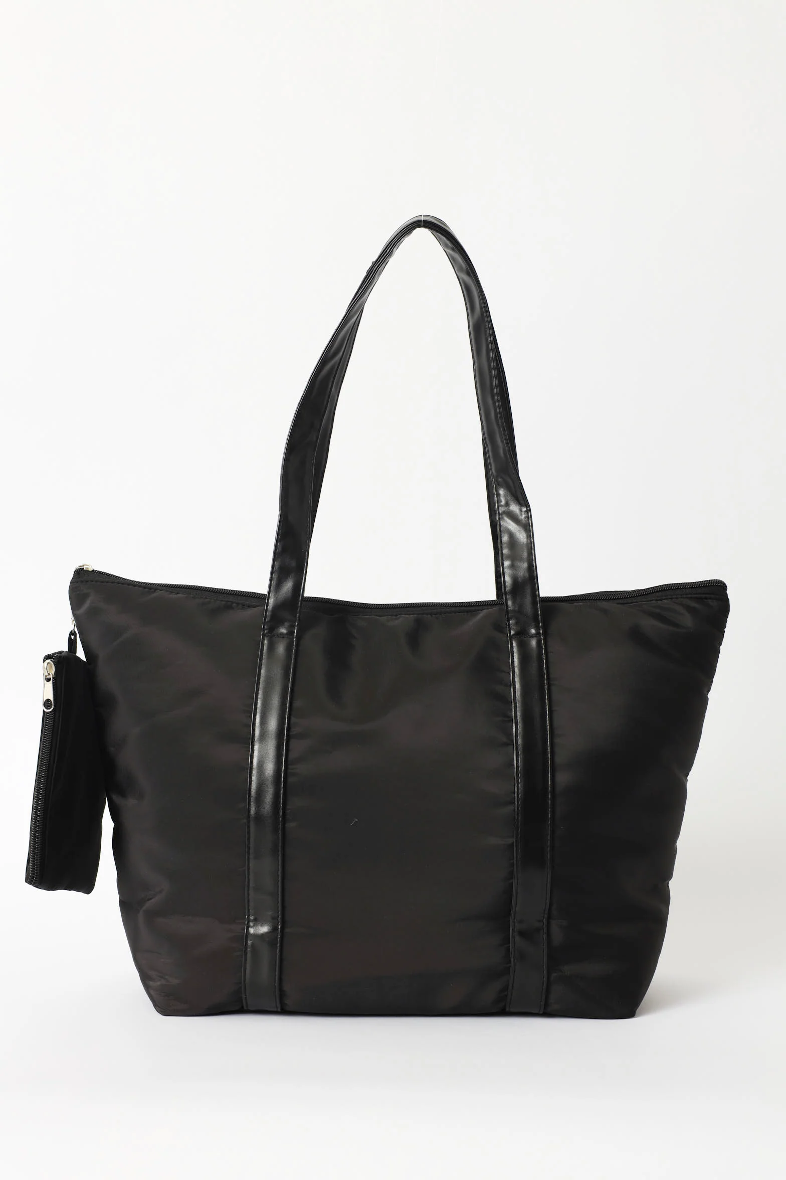 Additional Pouch Large Detail Shopper Bag  - Black