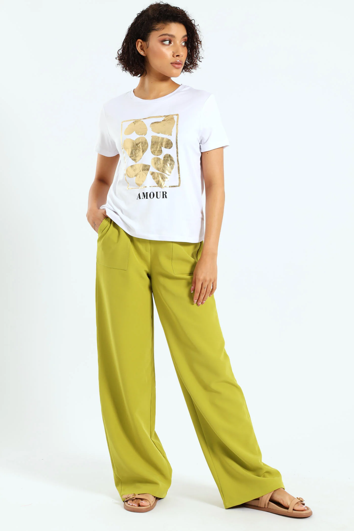 Amour Hearts Screen Tee - White - Image 2