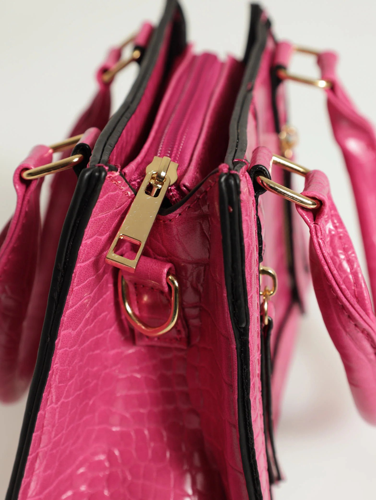 Angular Top Handle Mini Satchel Bag - Image 4