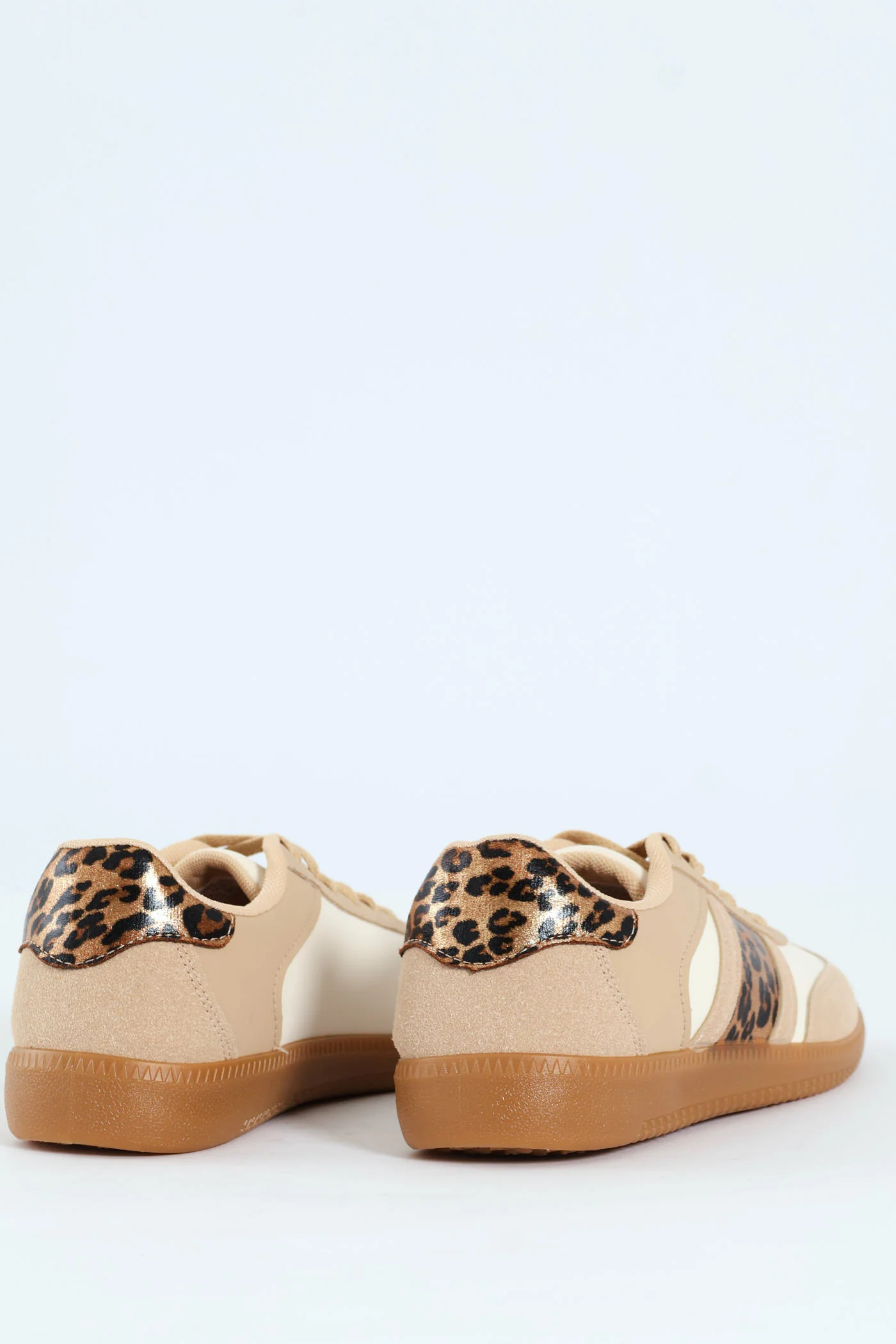 Animal Paneled Sneaker With Gum Sole - Natural - Image 2