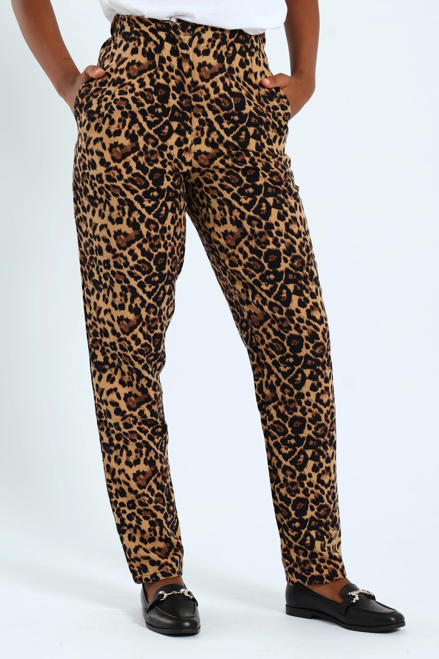 Animal Print Slimleg Pants - Animal