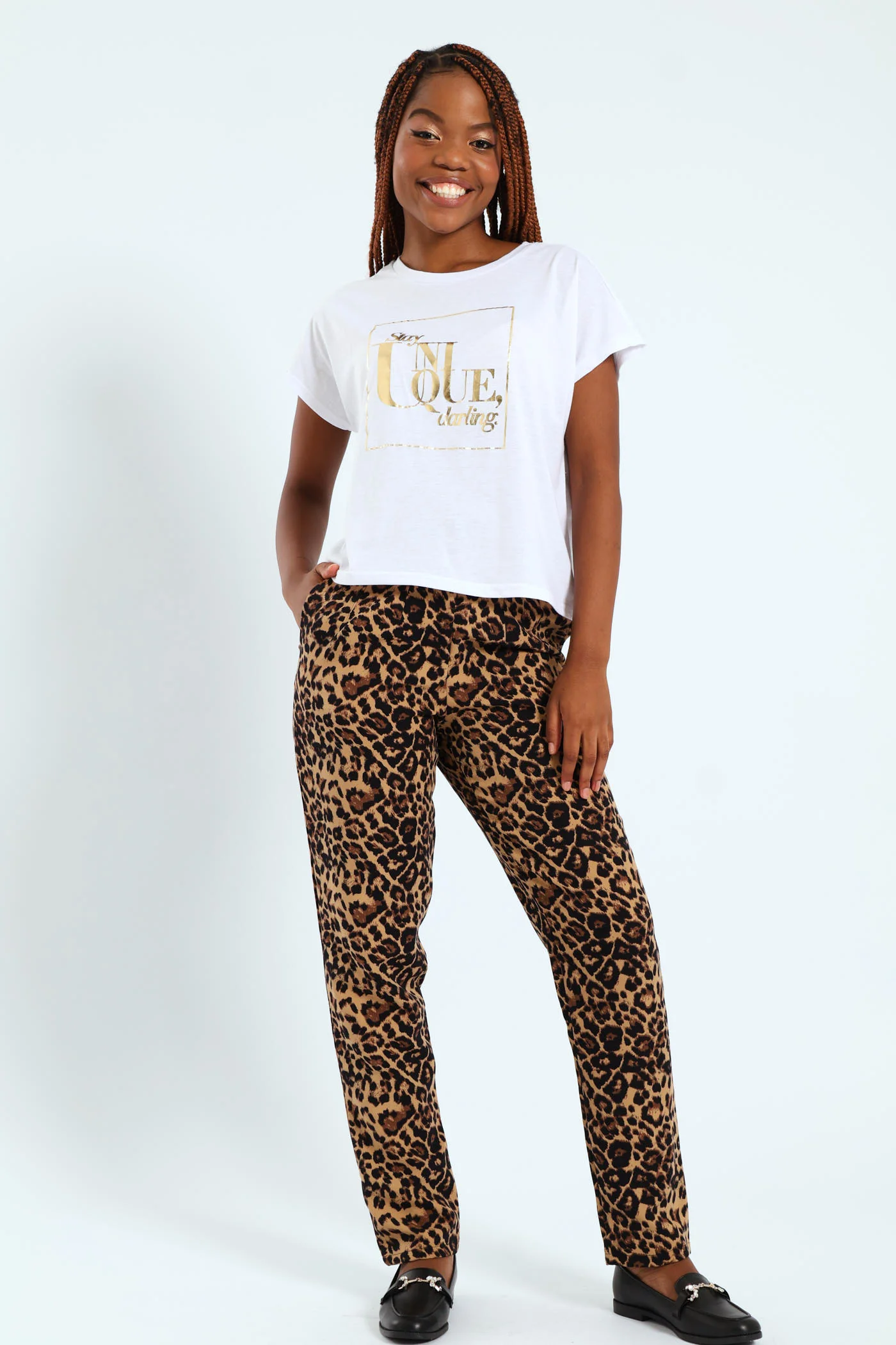 Animal Print Slimleg Pants - Animal - Image 2
