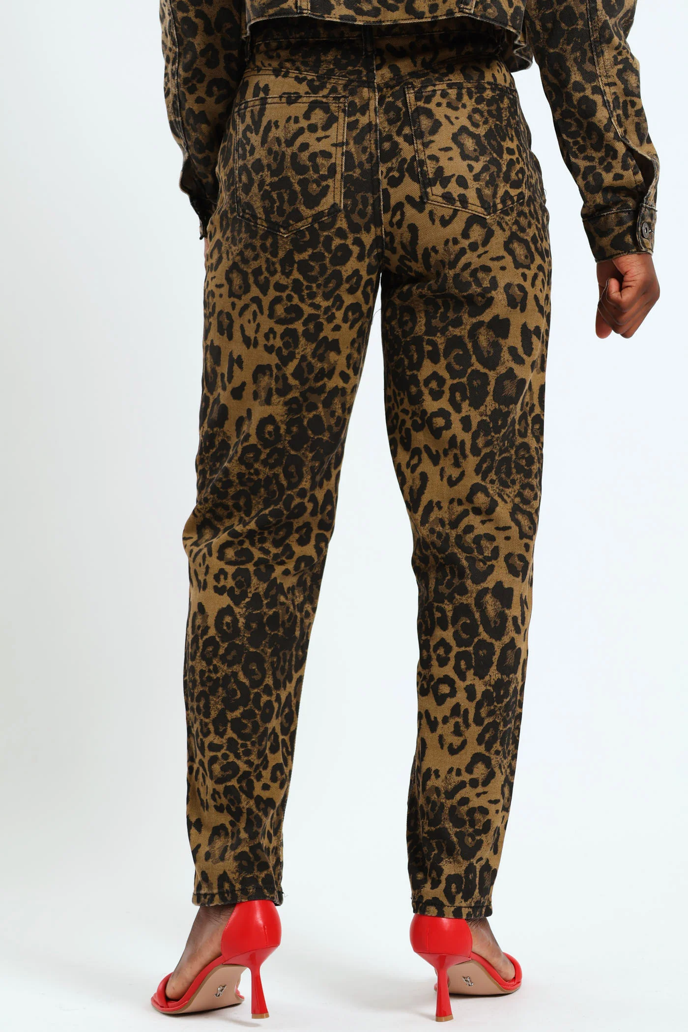 Animal Print Straight Leg Jean - Animal - Image 4