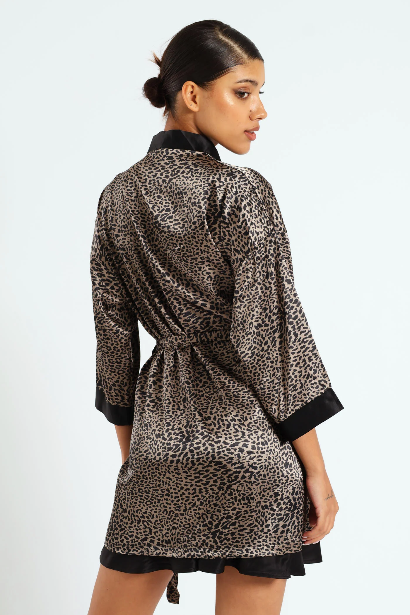 Animal Satin Gown - Animal - Image 5