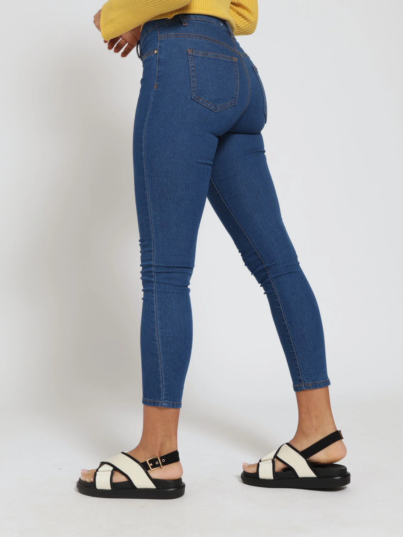 Ankle Grazer Skinny Denim Jean - Stonewash - Image 2