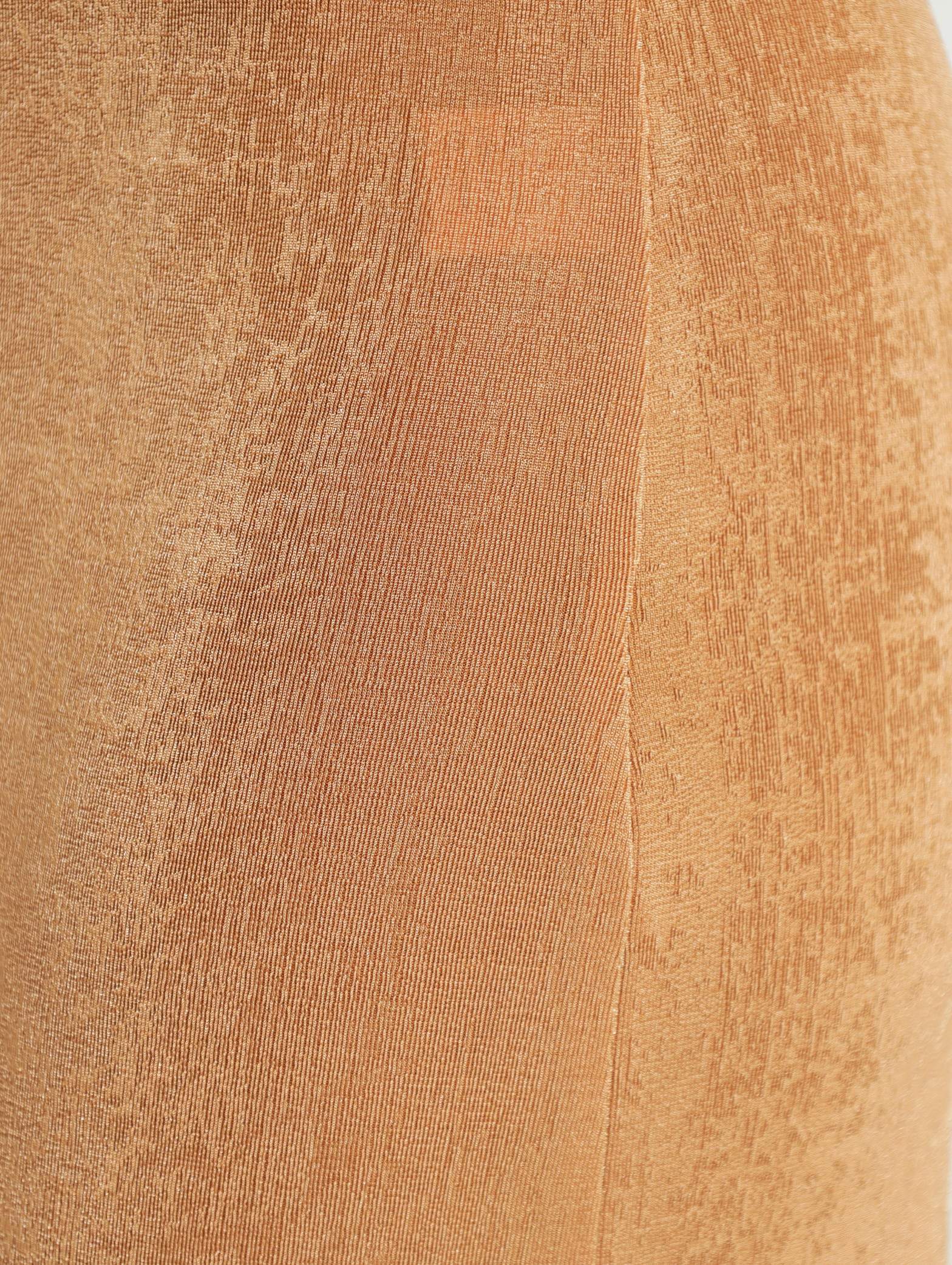 Asymmetrical Trim Detail Bodycon Dress - Tan - Image 4