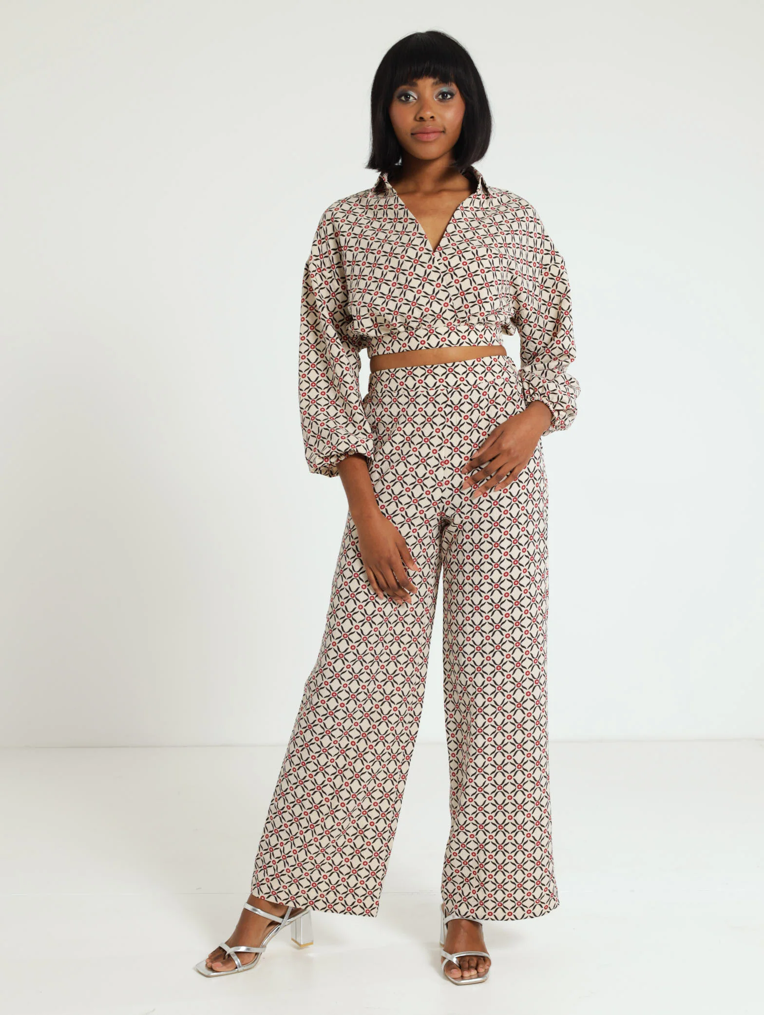 Aztec Print Wideleg Pant - Image 2