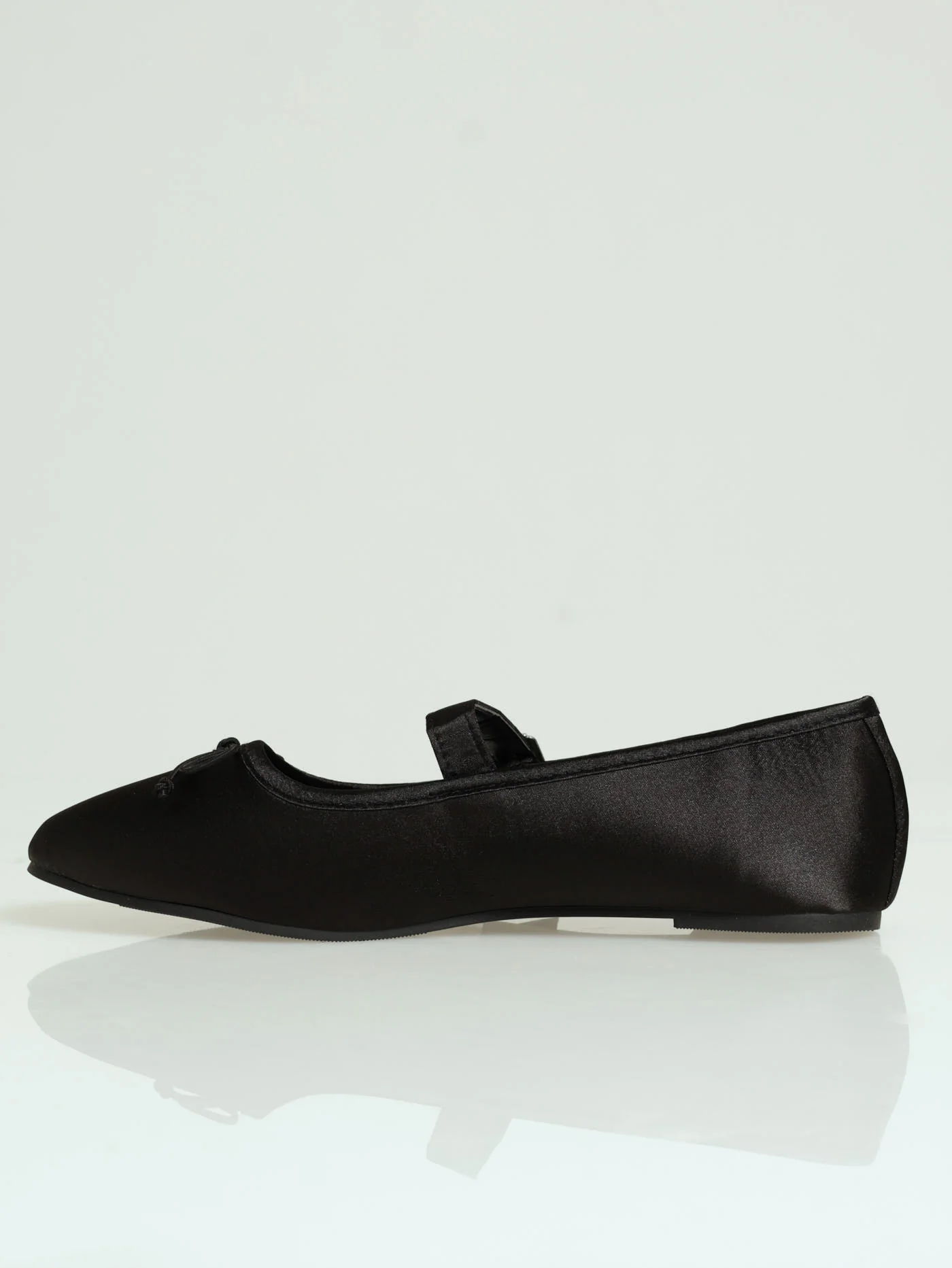 Ballet Pump With Bow & Buckle - Black - Image 2