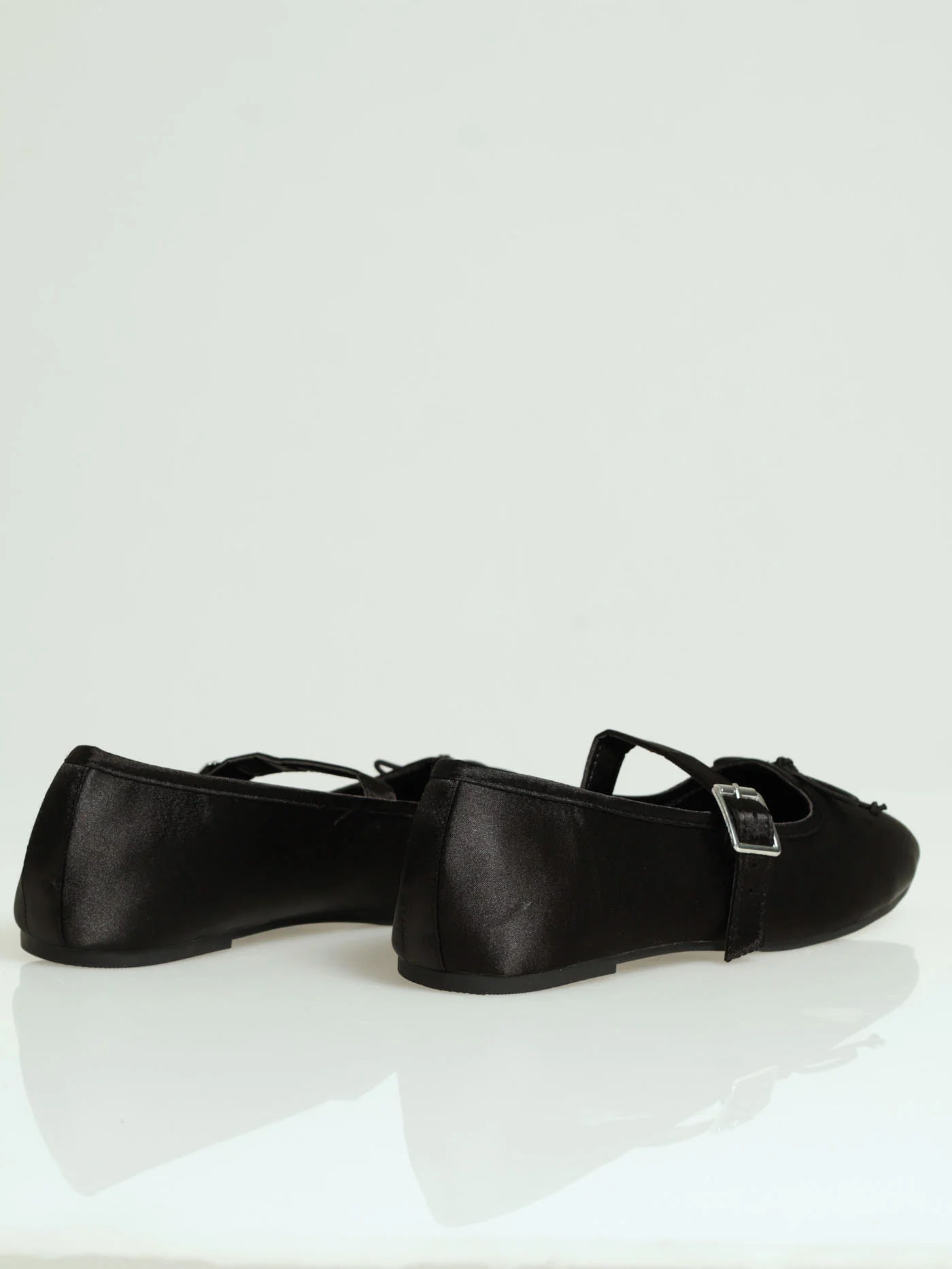 Ballet Pump With Bow & Buckle - Black - Image 4