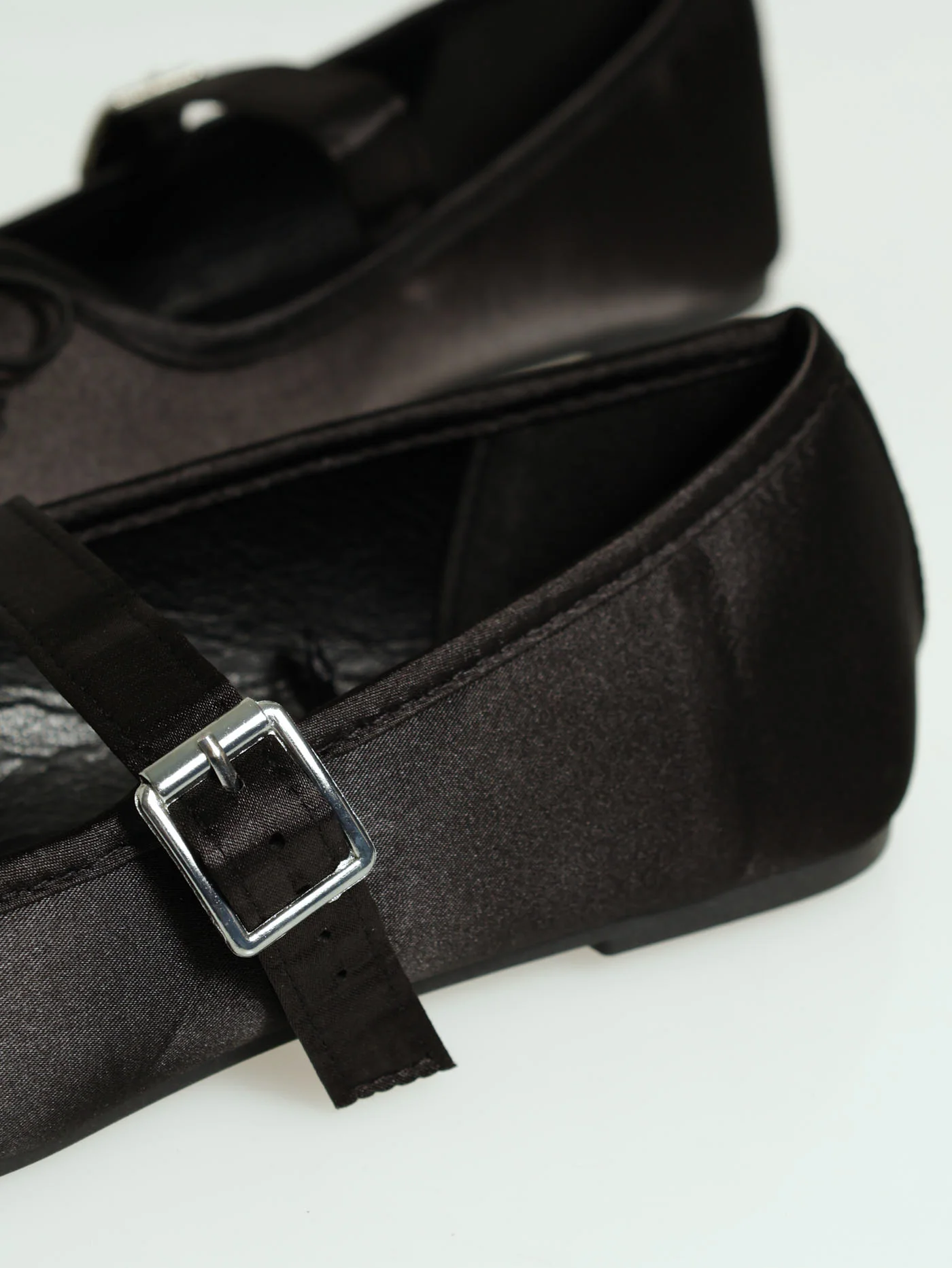 Ballet Pump With Bow & Buckle - Black - Image 5