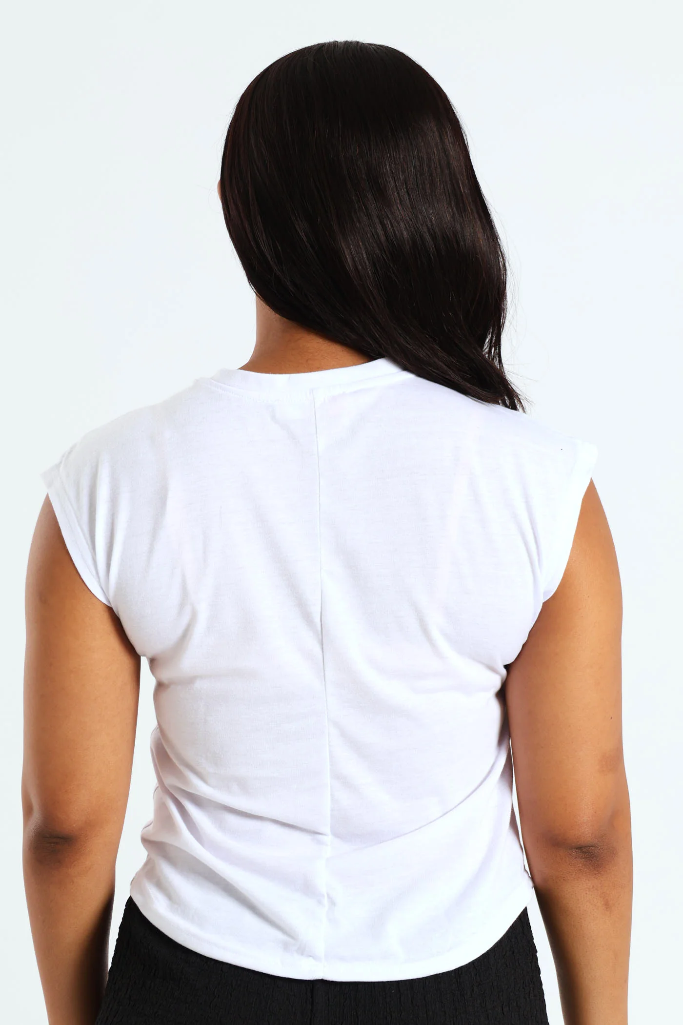 Bandana Hair Tee - White - Image 3