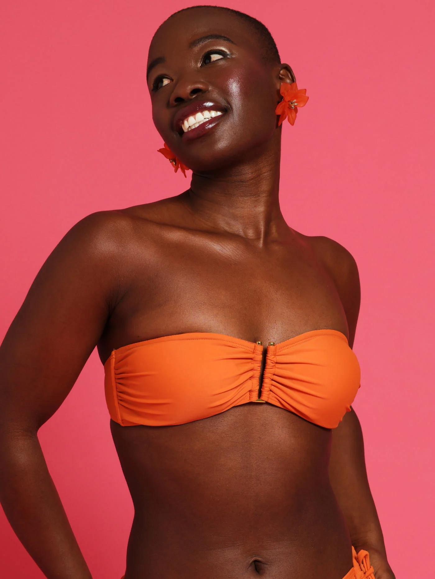 Bandeau Bikini Top - Orange