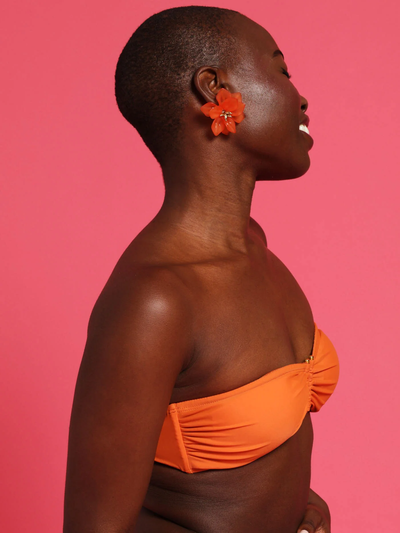 Bandeau Bikini Top - Orange - Image 3