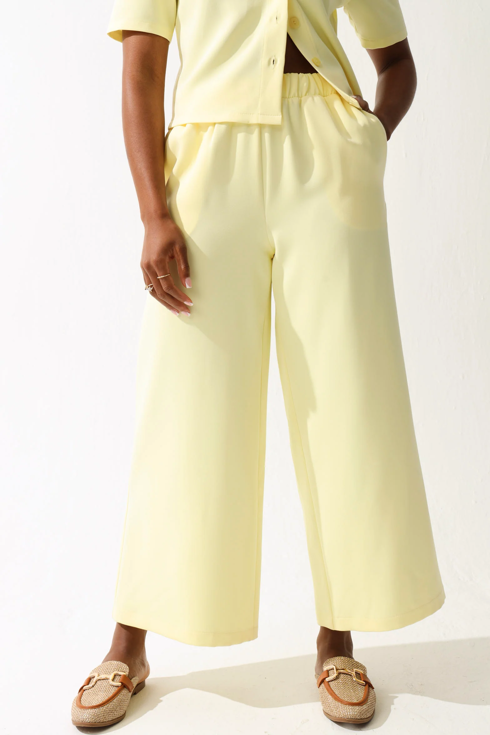 Barbi Culotte Pants - Yellow - Image 2