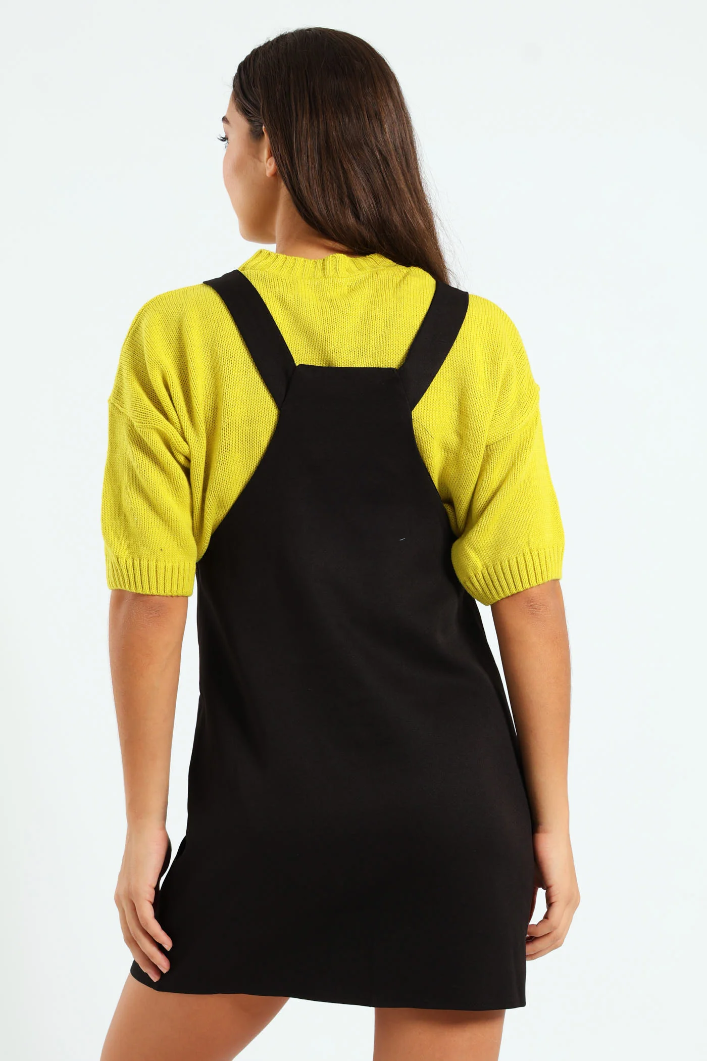 Barbi Pinafore Dress - Black - Image 2