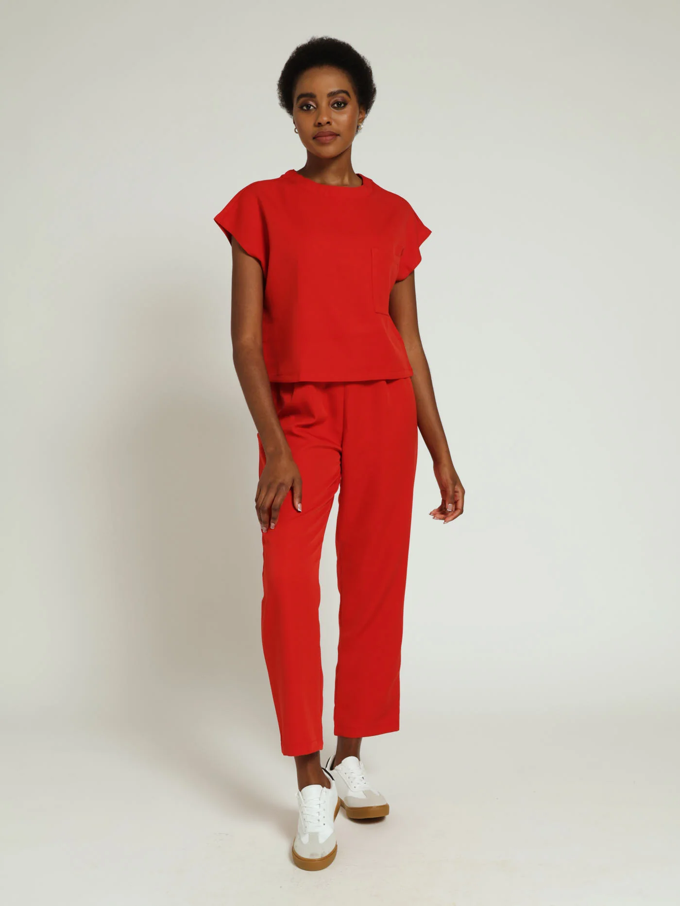 Barbi Slim Leg Pants - Red - Image 4