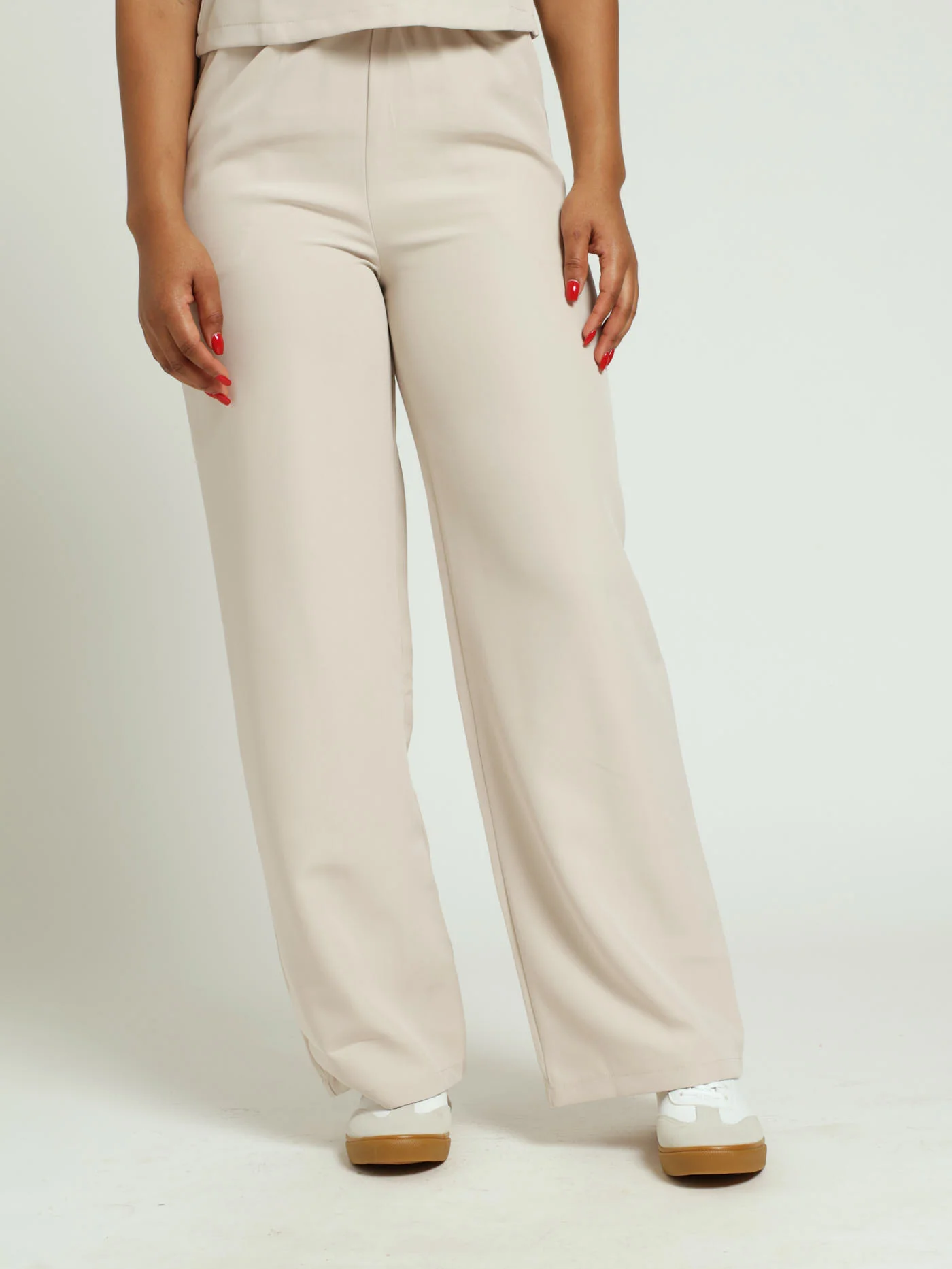 Barbi Wide Leg Pants - Stone