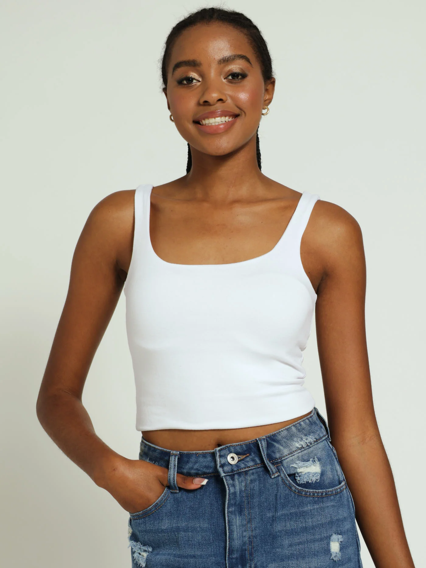 Basic Crop Top - White