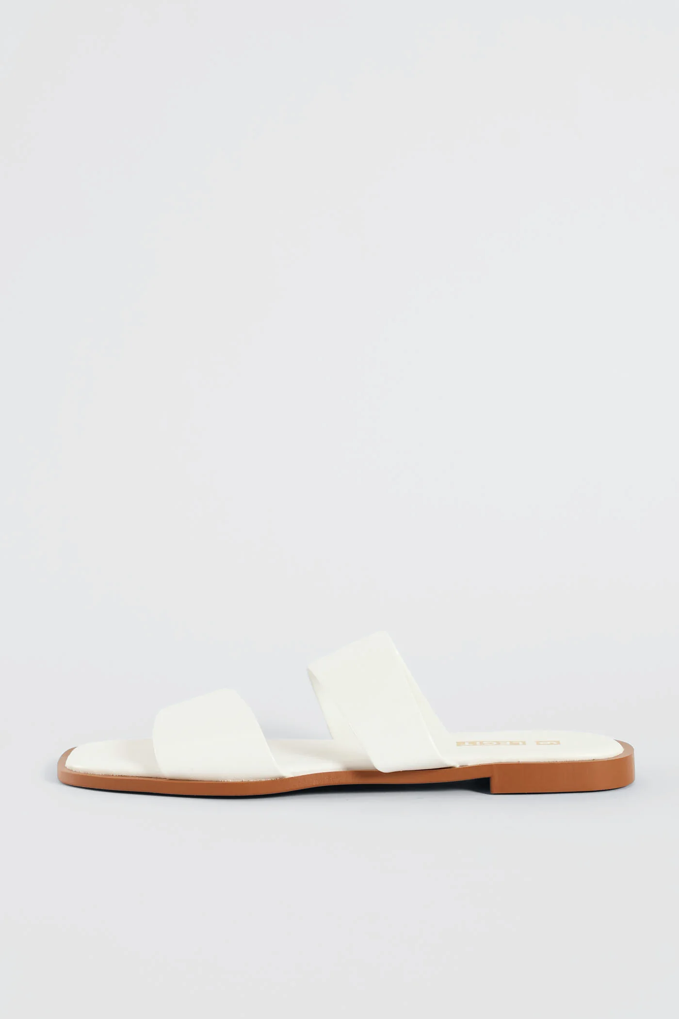 Basic Double Strap Mule Sandal - Off White