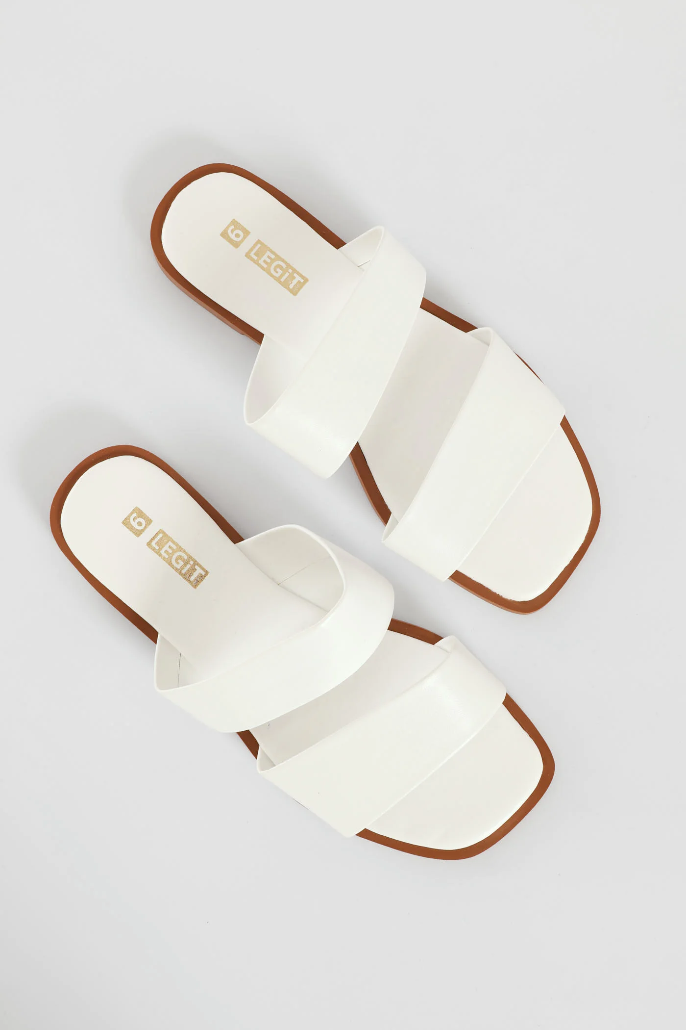 Basic Double Strap Mule Sandal - Off White - Image 2