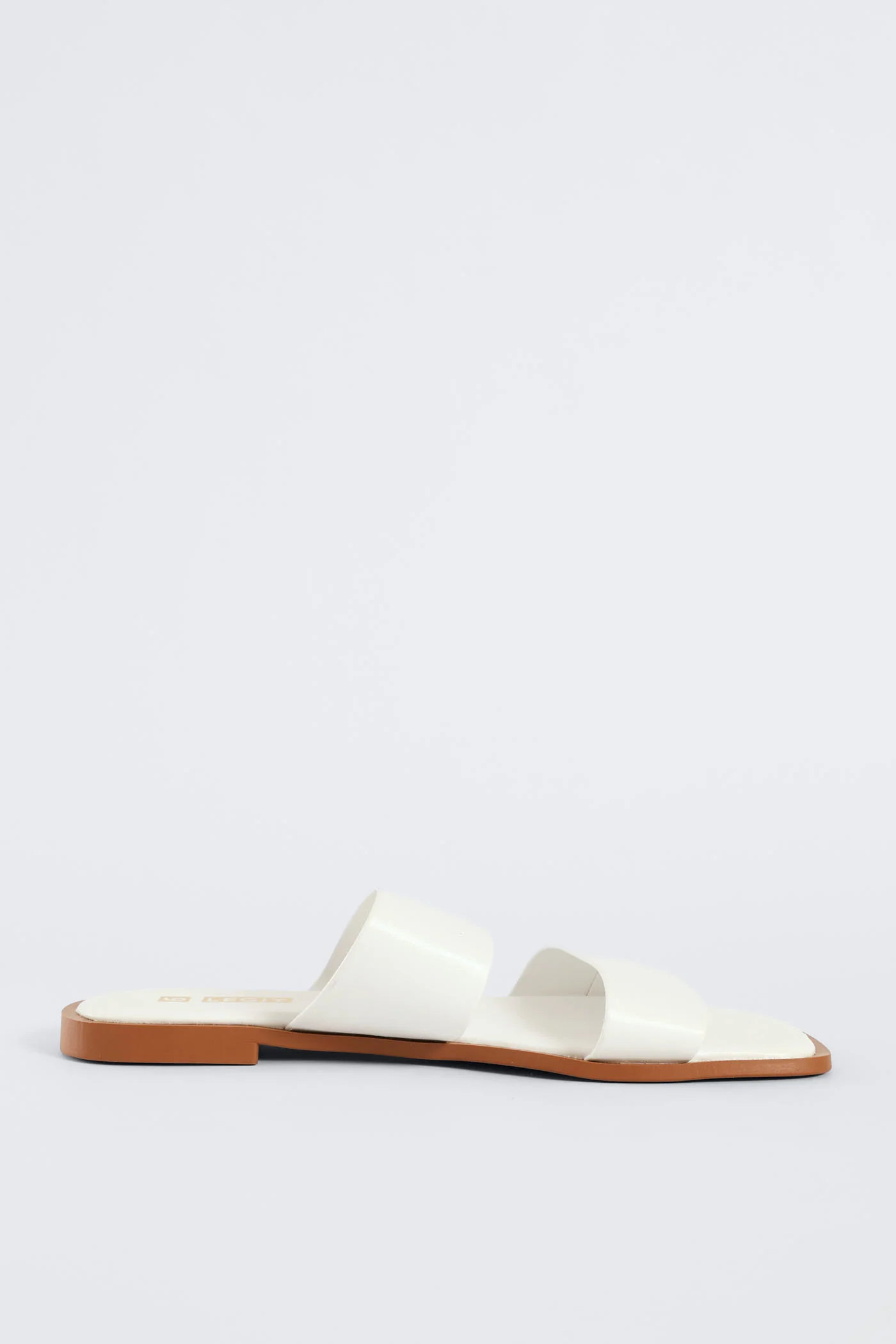 Basic Double Strap Mule Sandal - Off White - Image 3