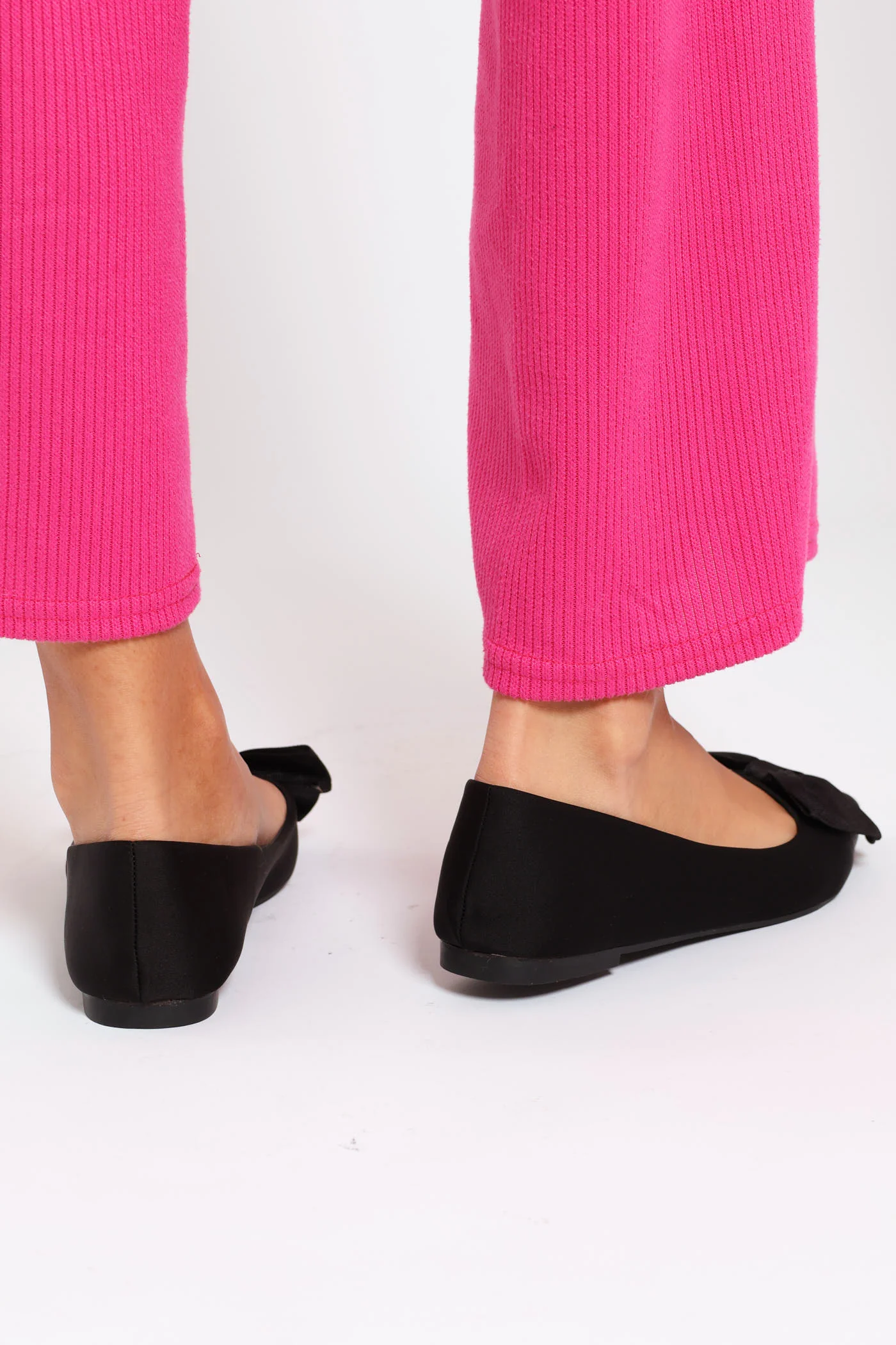 Basic Pump With Fabric Bow - Black - Image 3